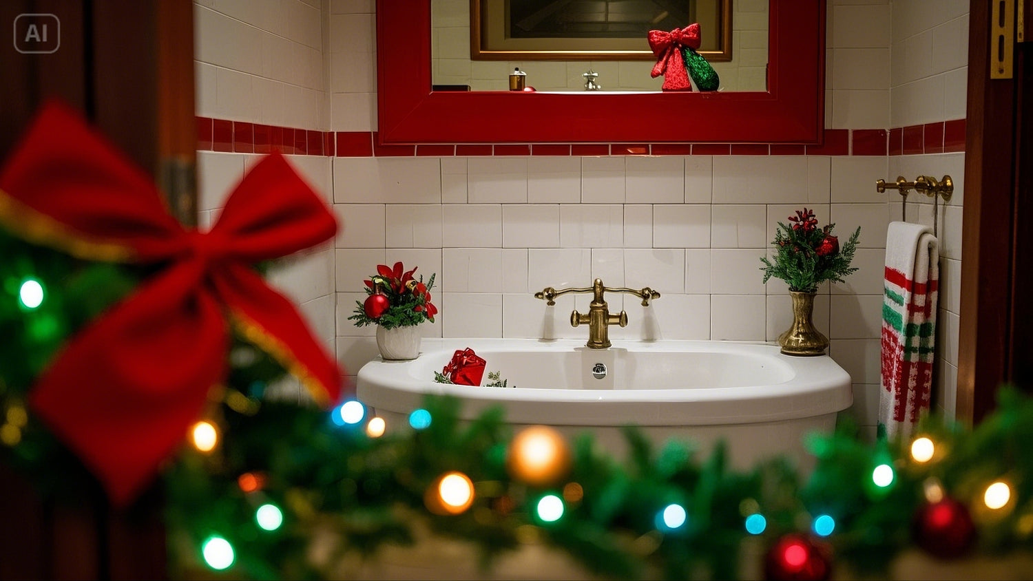 Christmas Bathroom Makeover: Adding Festive Cheer to Your Bathroom - AquivaCoast Showers
