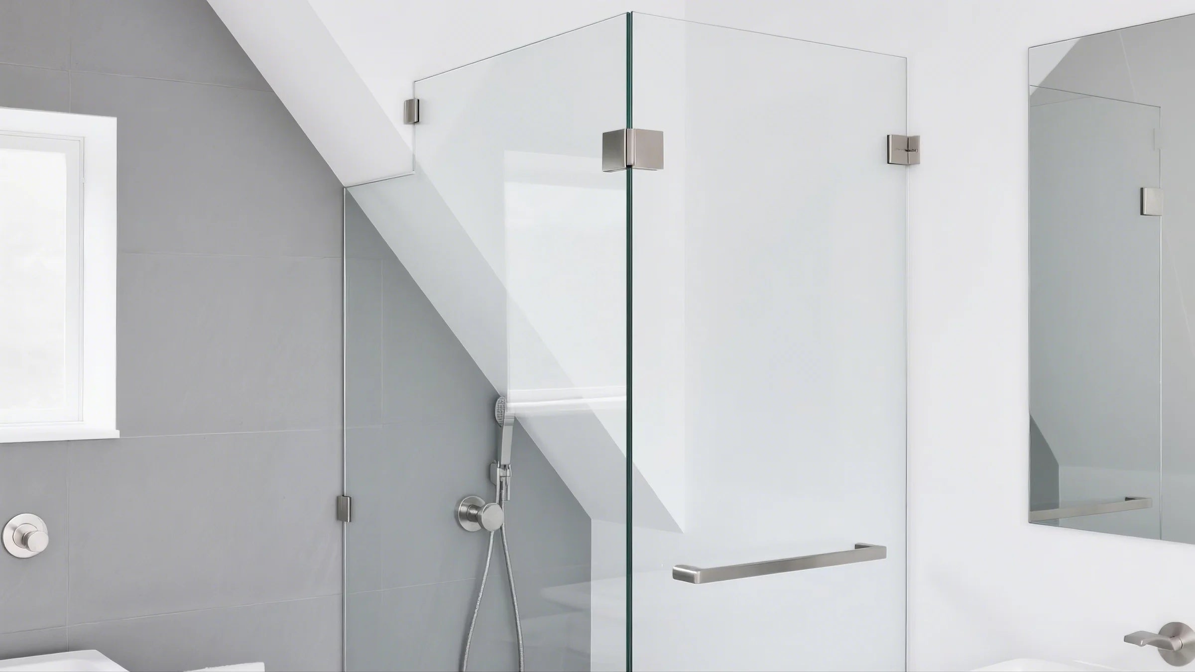 Adjustable 30-Inch Shower Doors for Imperfect Walls