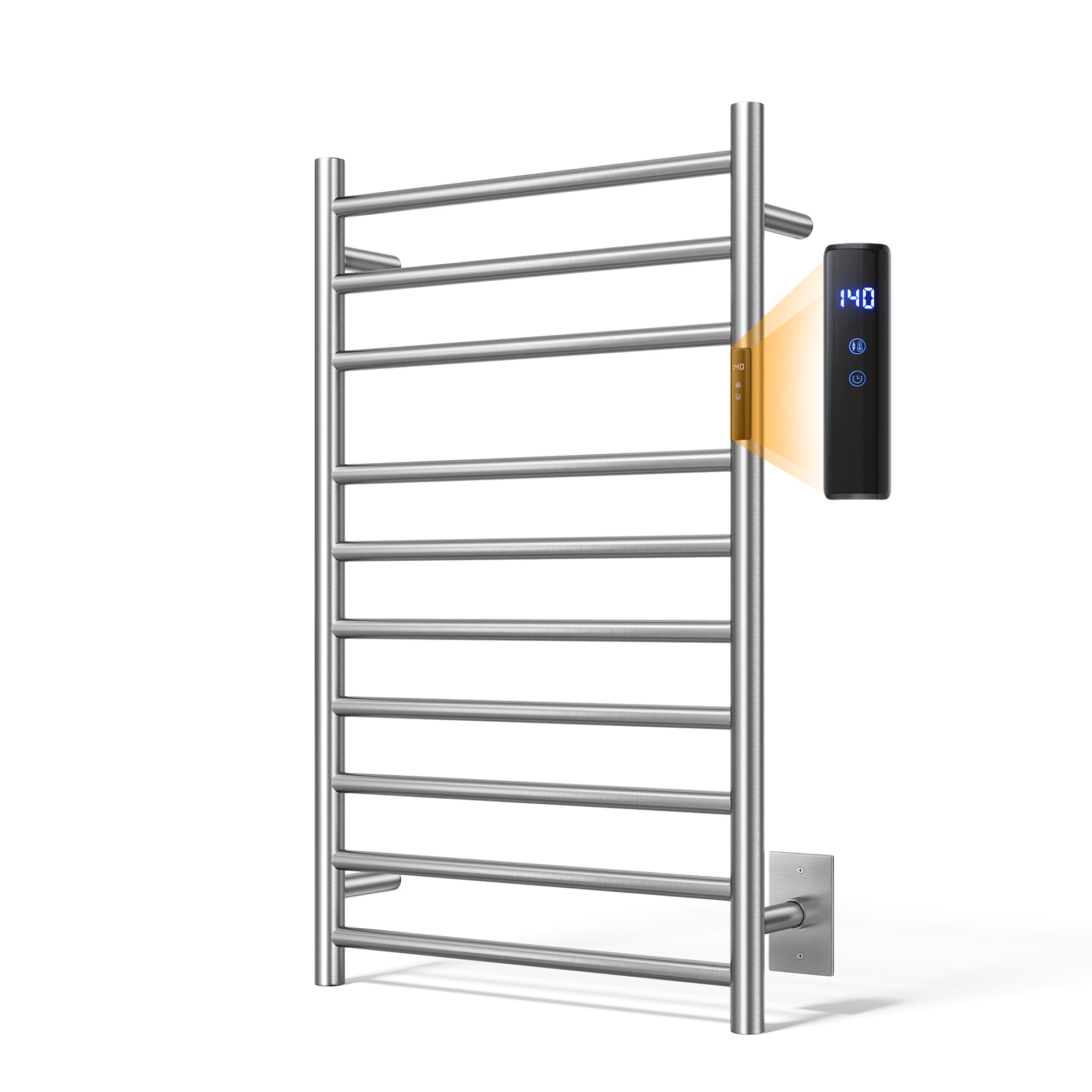 20.9" x 33.9" Electric Heated Towel Bar #Color_Brushed Nickel