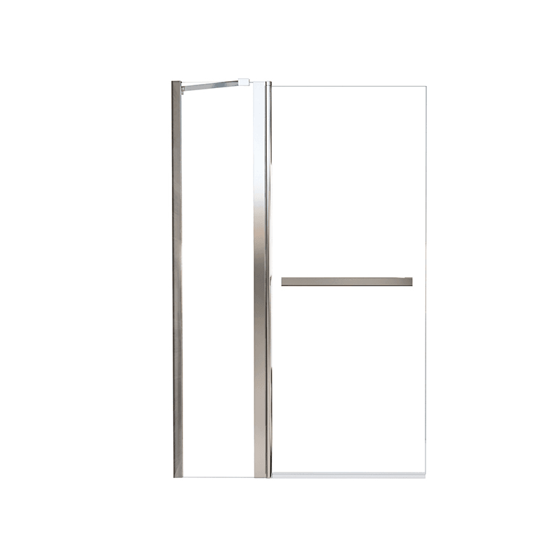 36" W x 55" H Frameless Pivot Bathtub Screen Serene B2 #Color_Polished Chrome