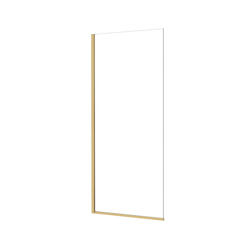 34" W x 74" H Walk-In Semi-Framed Fixed Shower Panel X5 #Color_Brushed Gold