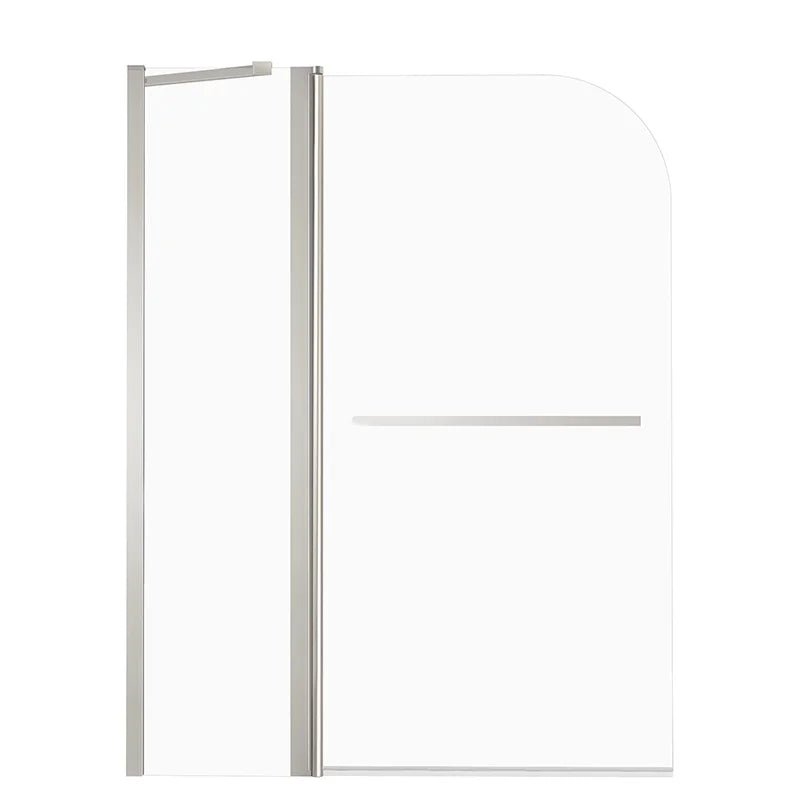 43" W x 58" H Frameless Pivot Foldable Bathtub Door Misty J4 #Color_Polished Chrome