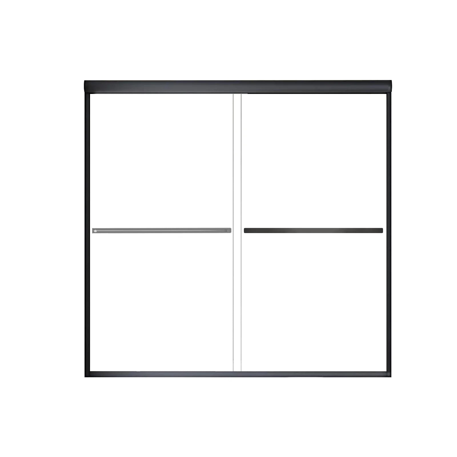 56"-60" W x 58"/62"/65" H Framed Double Sliding Bathtub Door Glide B21 #Color_Matte Black