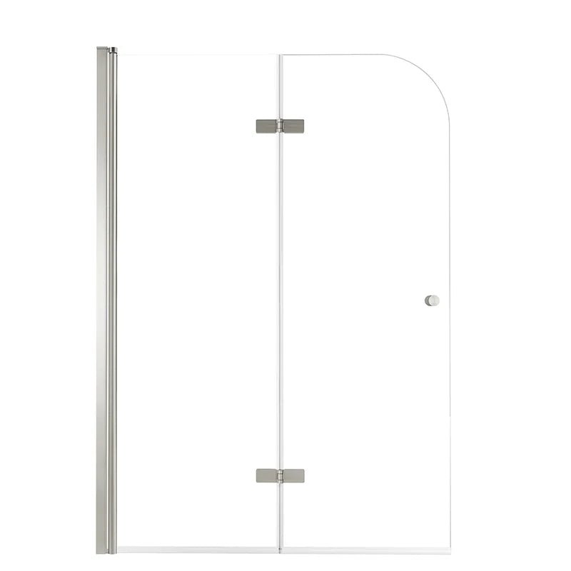 43" W x 58" H Frameless Hinged Bi-Fold Bathtub Door Misty J28 #Color_Polished Chrome