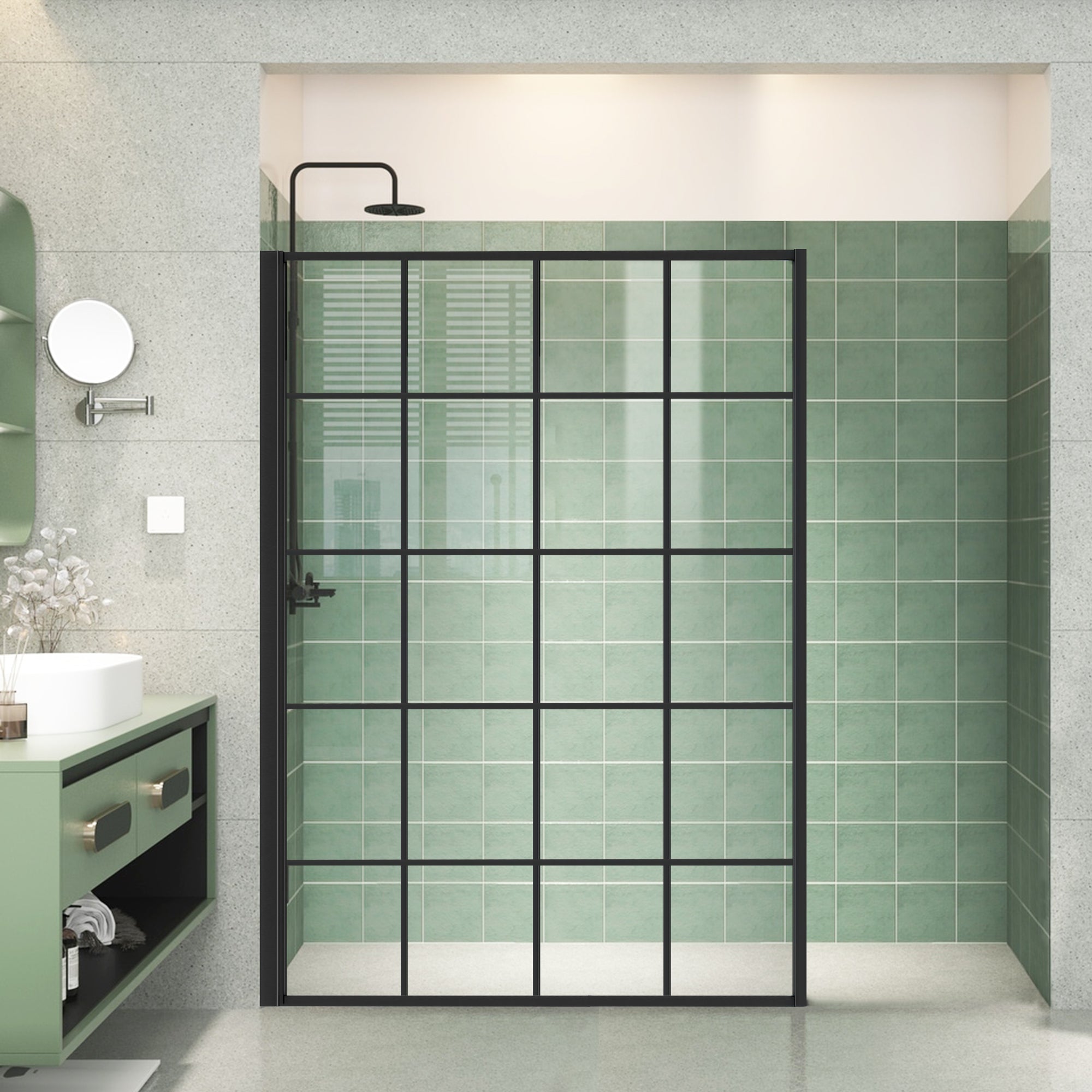 Shower Screen|Gridline X15 - Shower Screen - AquivaCoast Showers - Fixed - Shower Screen -