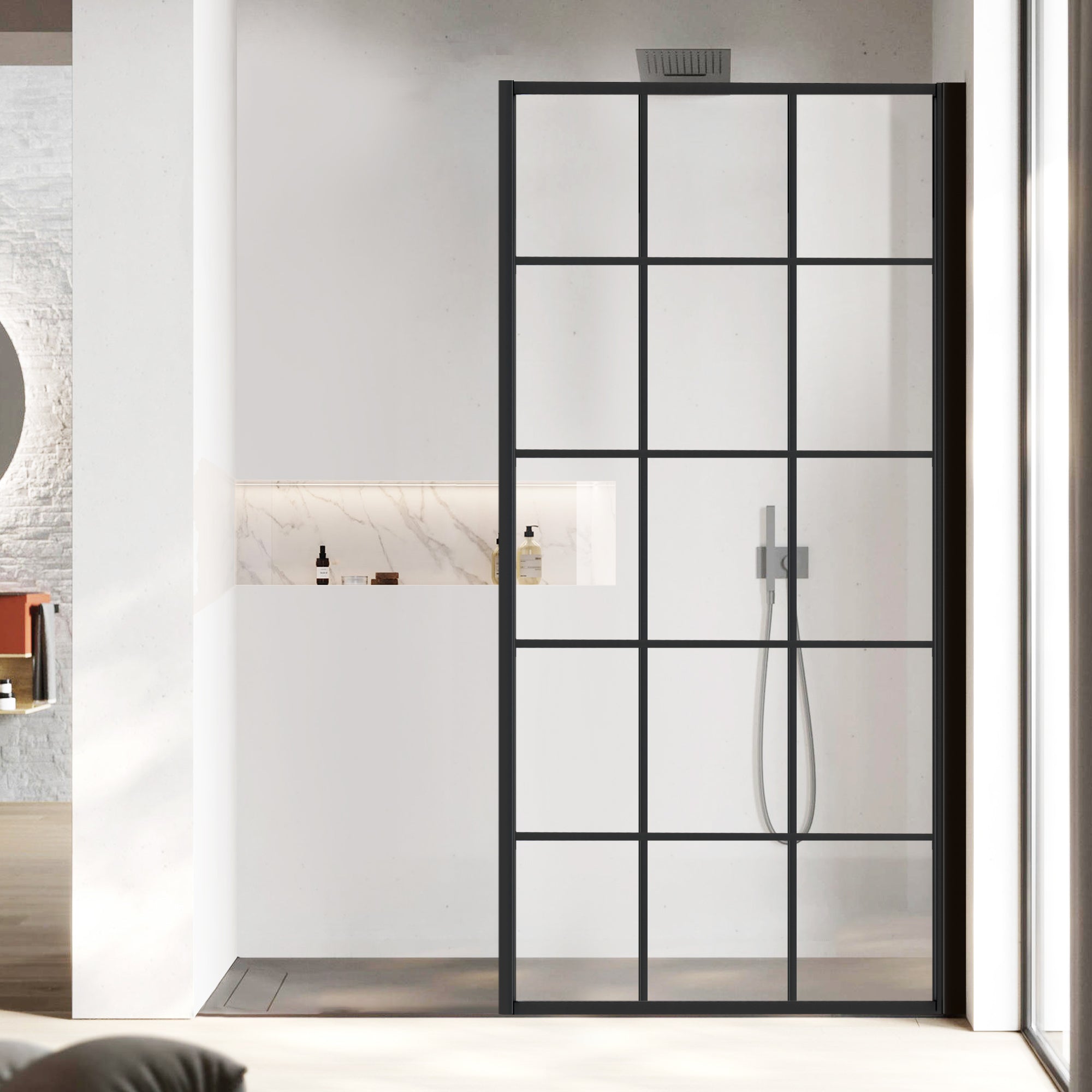 Shower Screen|Gridline X14 - Shower Screen - AquivaCoast Showers - Fixed - Shower Screen -