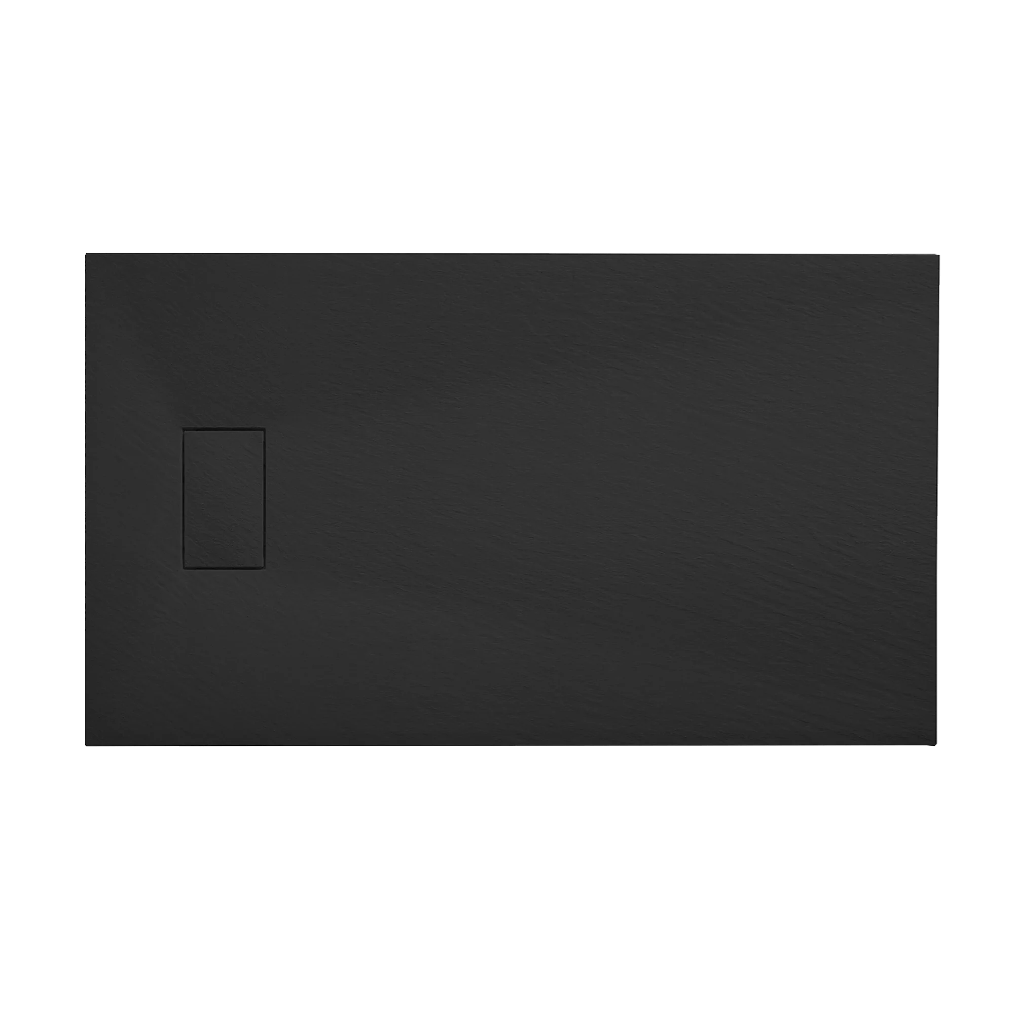 60" L x 32" W / 36‘’ W x 1"H Low-Profile Zero Threshold End Drain White Shower Base #Color_Matte Black