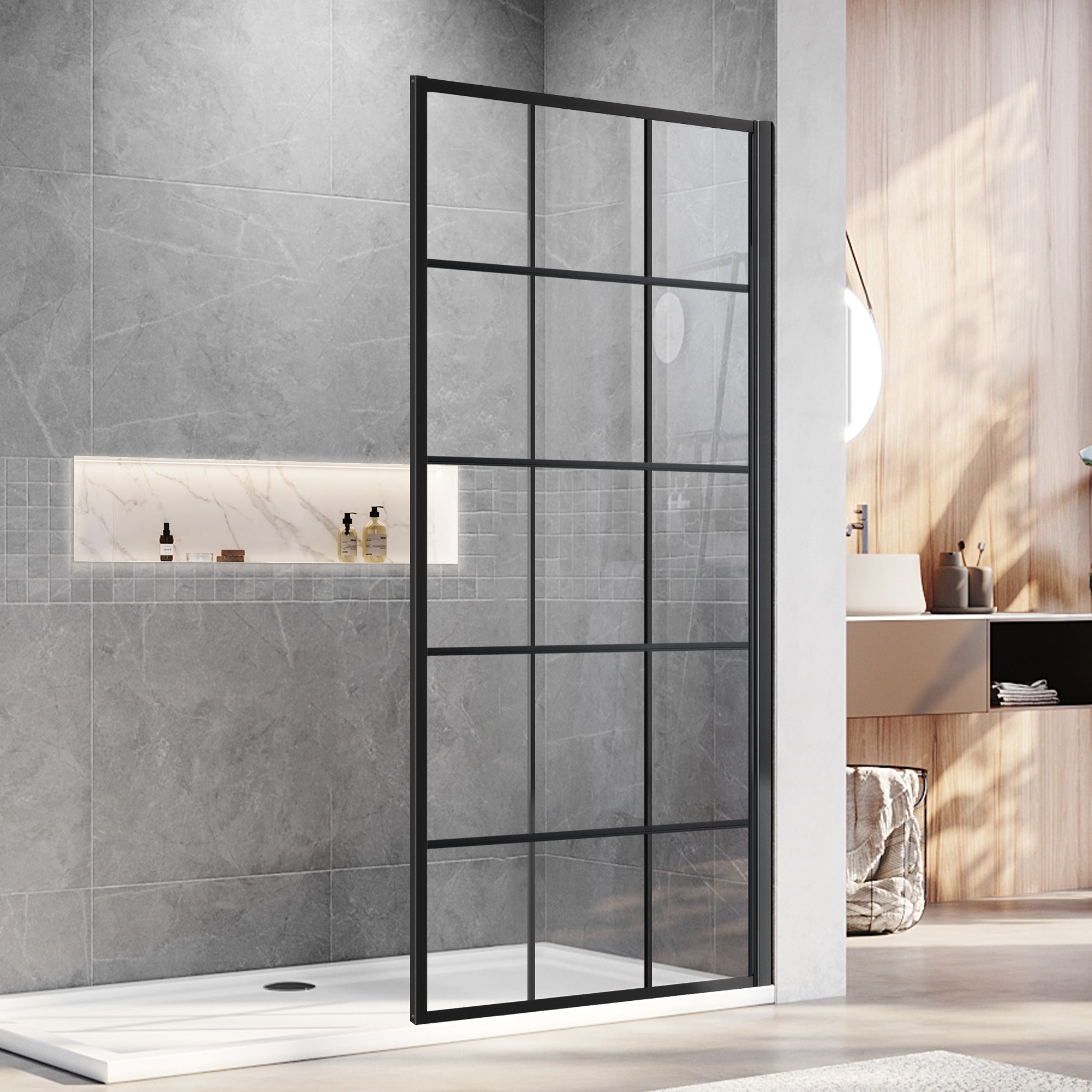 Shower Screen|Gridline X14 - Shower Screen - AquivaCoast Showers - Fixed - Shower Screen -