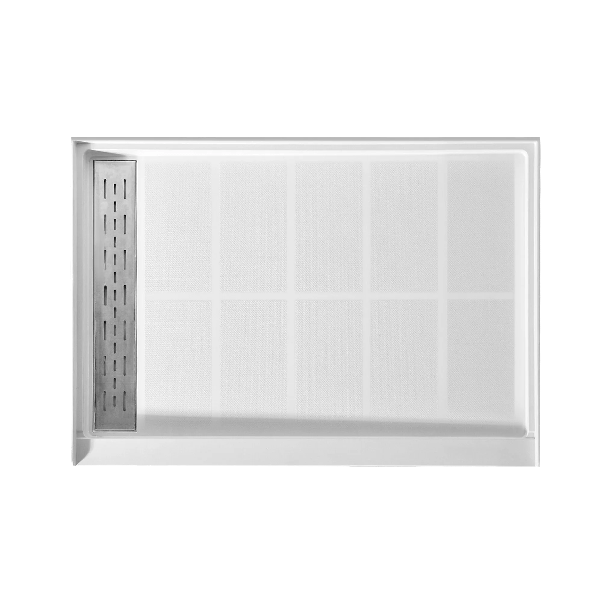 Single Threshold, Left / Right Drain Shower Pan Base #Drain Location_Left Drain