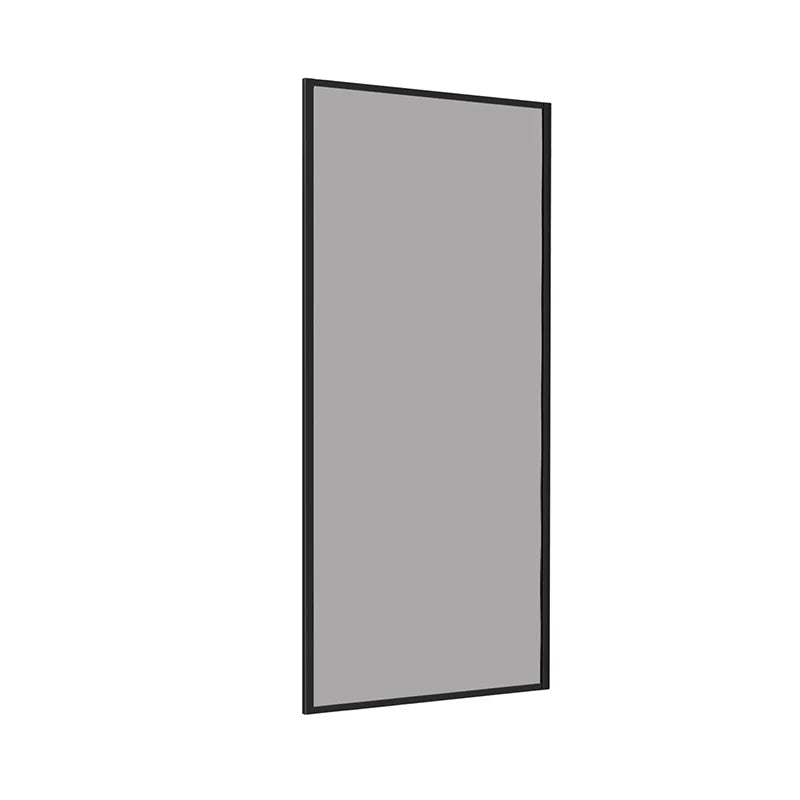 Durable AquivaCoast 5/16" tempered glass shower screen: features clear or clear black glass options, available in 34" to 48" widths and 74" height.