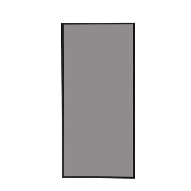 Durable AquivaCoast 5/16" tempered glass shower screen: features clear or clear black glass options, available in 34" to 48" widths and 74" height.