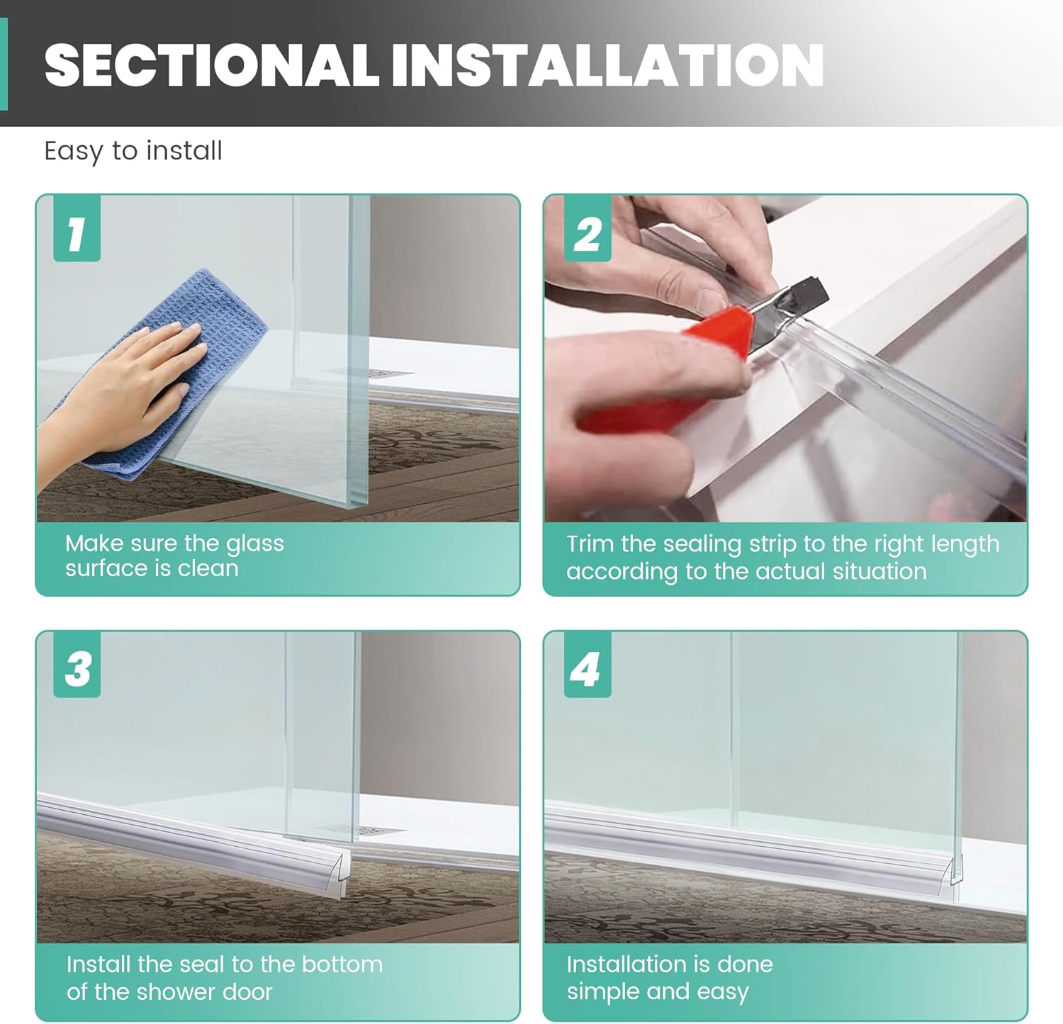 Shower Door Bottom Seal JT1-5