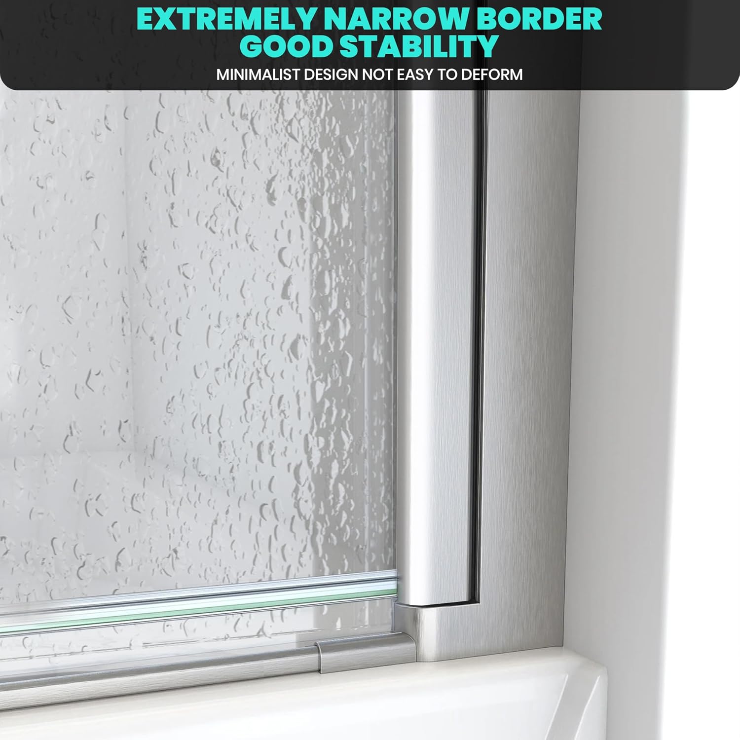 28"-36" x 72" Pivot Shower Door with Magnetic Closure B17-28 #Color_Brushed Nickel