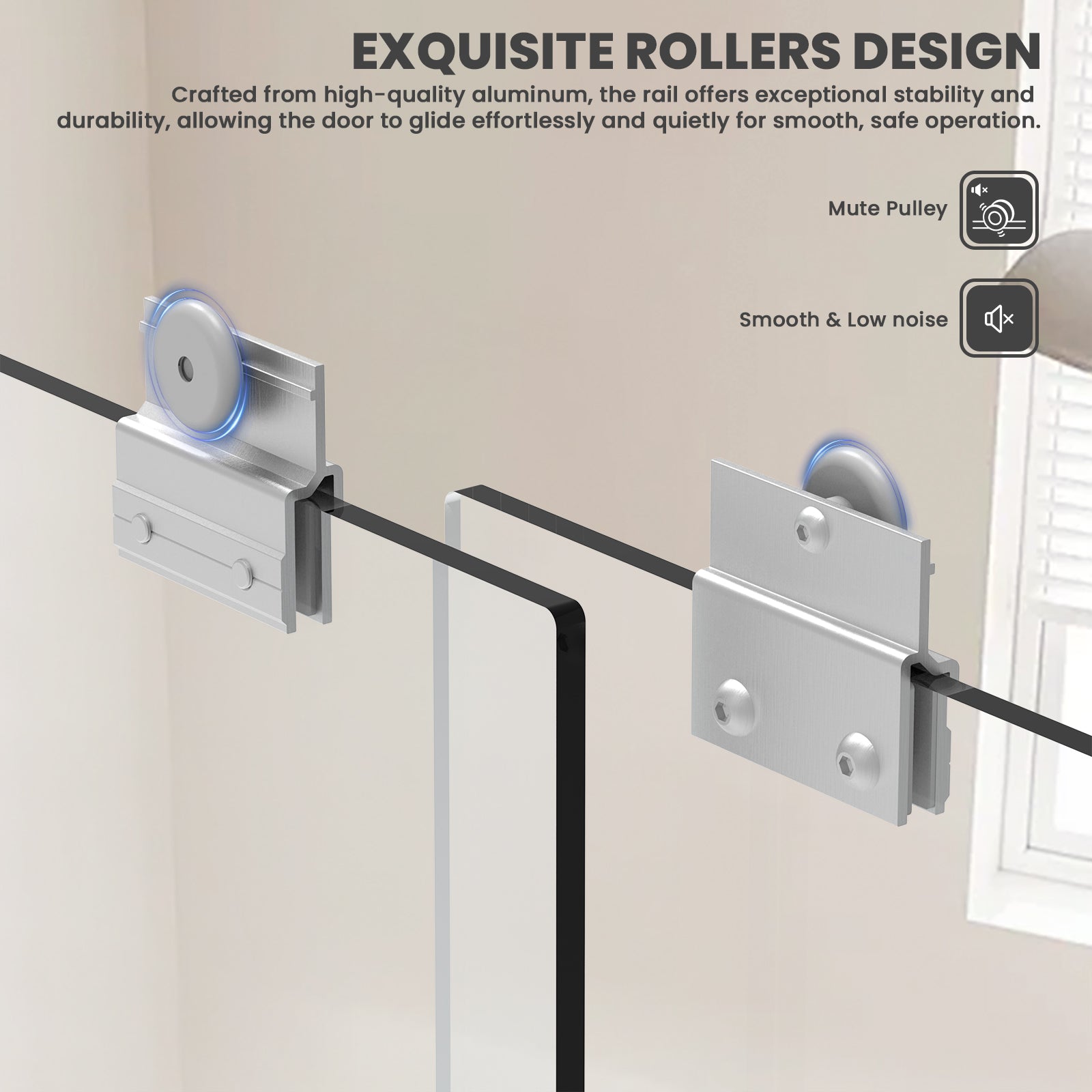 56"-60" W x 72" H Framed Double Sliding Door Glide AB7 #Color_Brushed Nickel