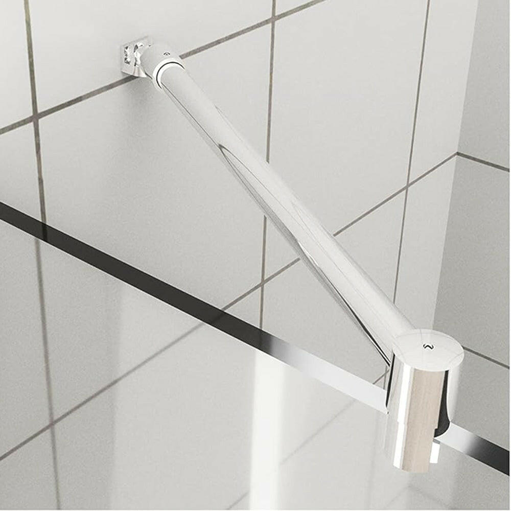 Wall-to-Glass Support Bar Wall-to-Glass Support Bar LG1-3 (Polished Chrome) - AquivaCoast #Color_Polished Chrome
