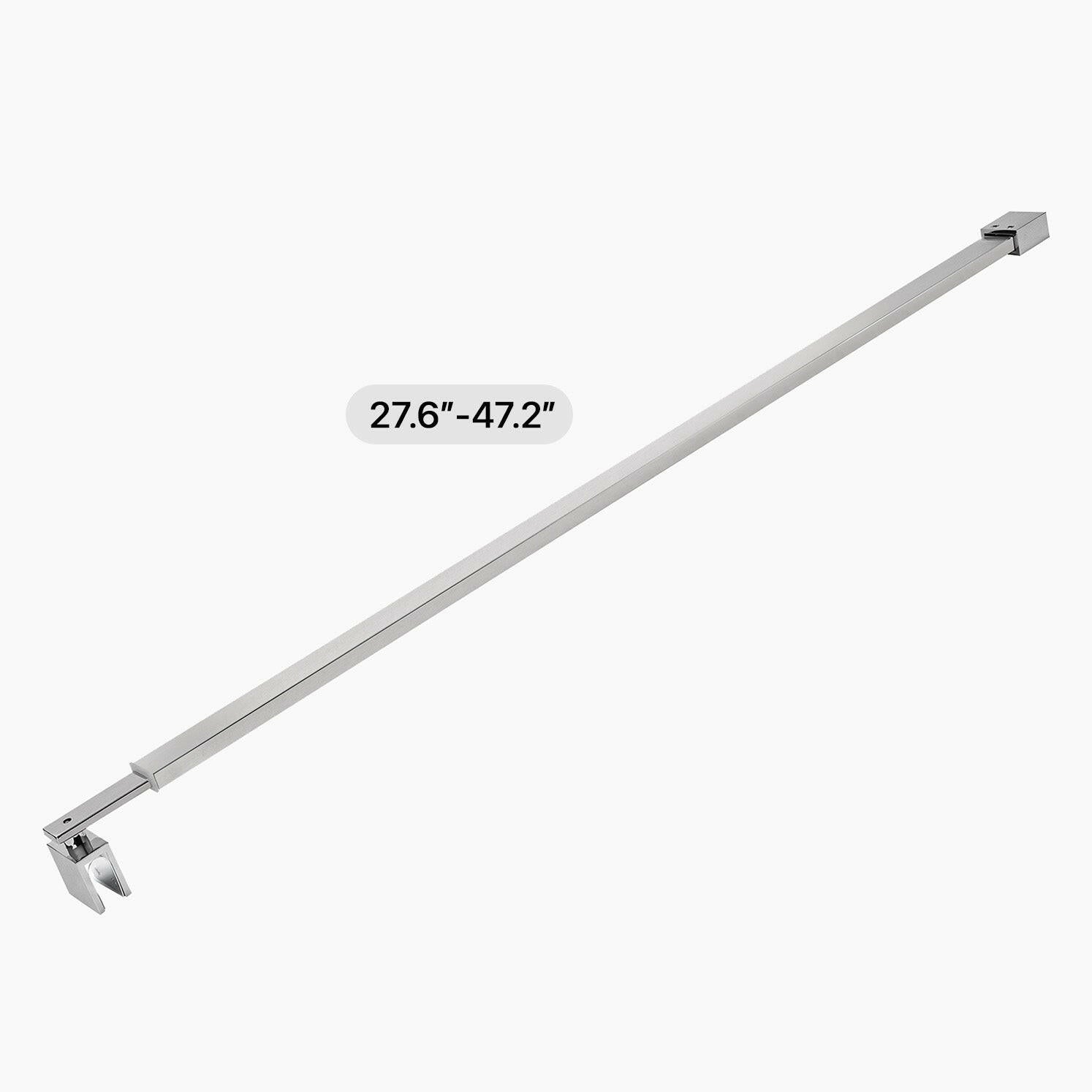 Wall-to-Glass Support Bar Wall-to-Glass Support Bar LG1-5 (Brushed Silver) - AquivaCoast #Color_Brushed Silver