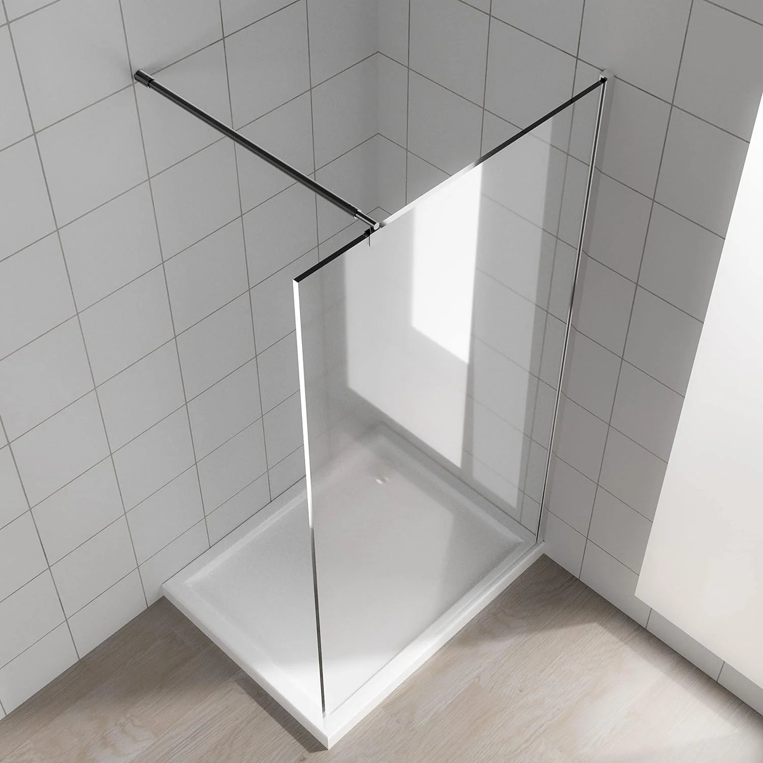 Wall-to-Glass Support Bar Wall-to-Glass Support Bar LG1-4 (Matte Black) - AquivaCoast #Color_Matte Black