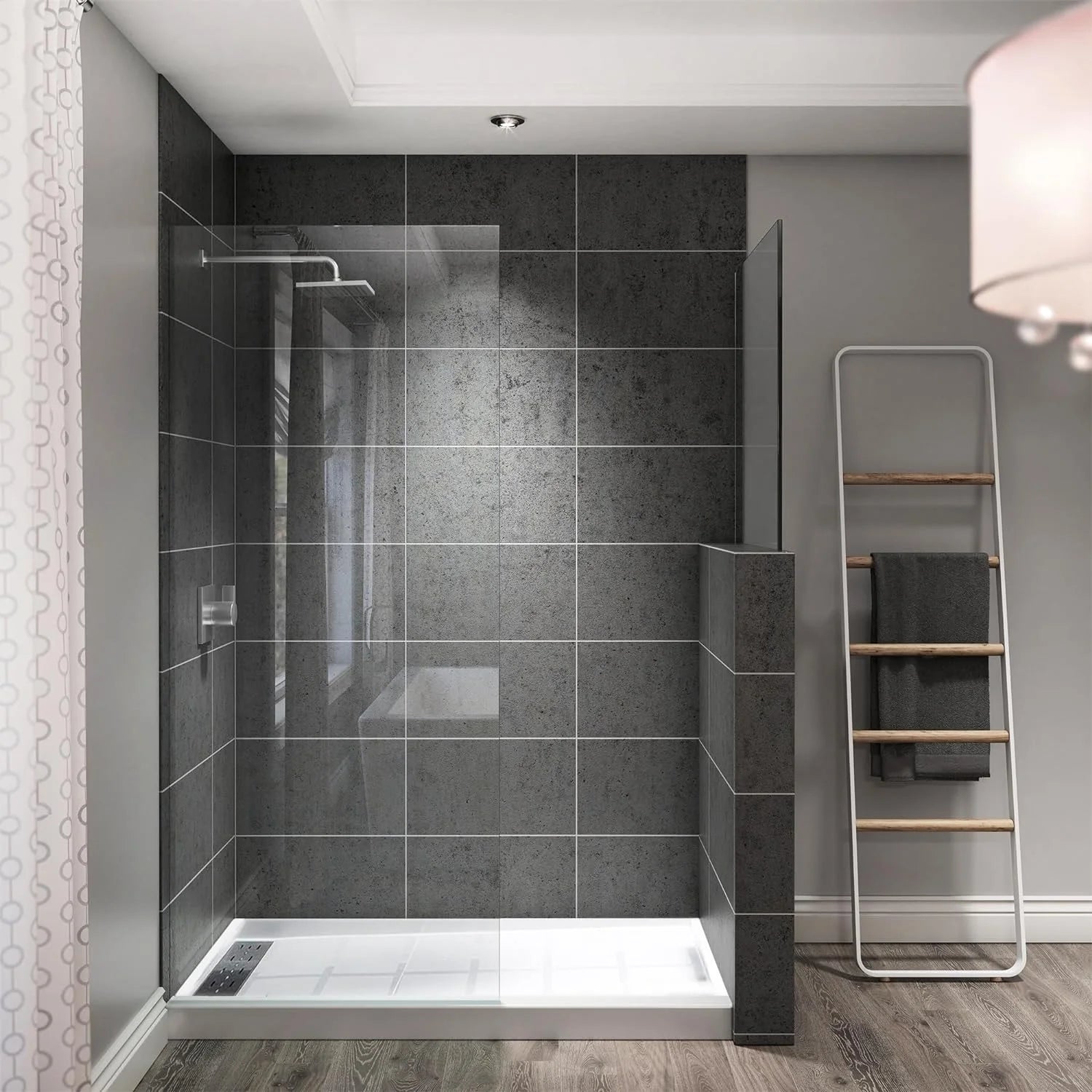 Single Threshold, Left / Right Drain Shower Pan Base #Drain Location_Left Drain