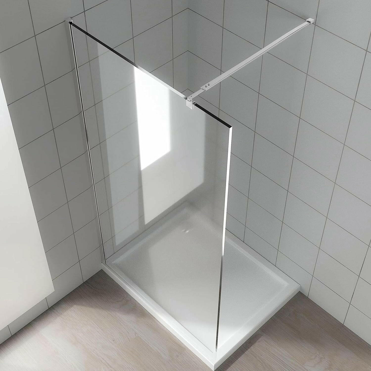 Wall-to-Glass Support Bar Wall-to-Glass Support Bar LG1-5 (Brushed Silver) - AquivaCoast #Color_Brushed Silver