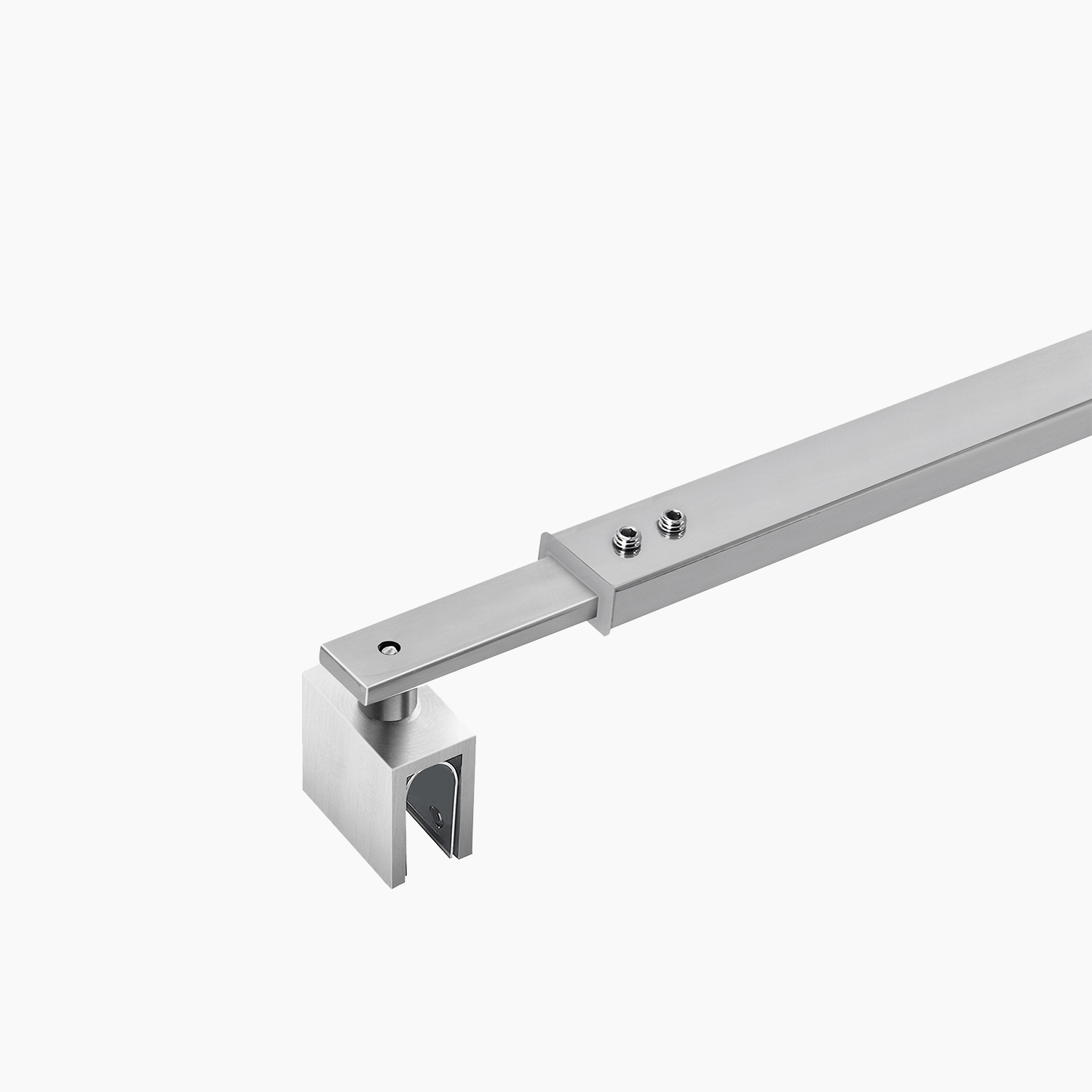 Wall-to-Glass Support Bar Wall-to-Glass Support Bar LG1-5 (Brushed Silver) - AquivaCoast #Color_Brushed Silver