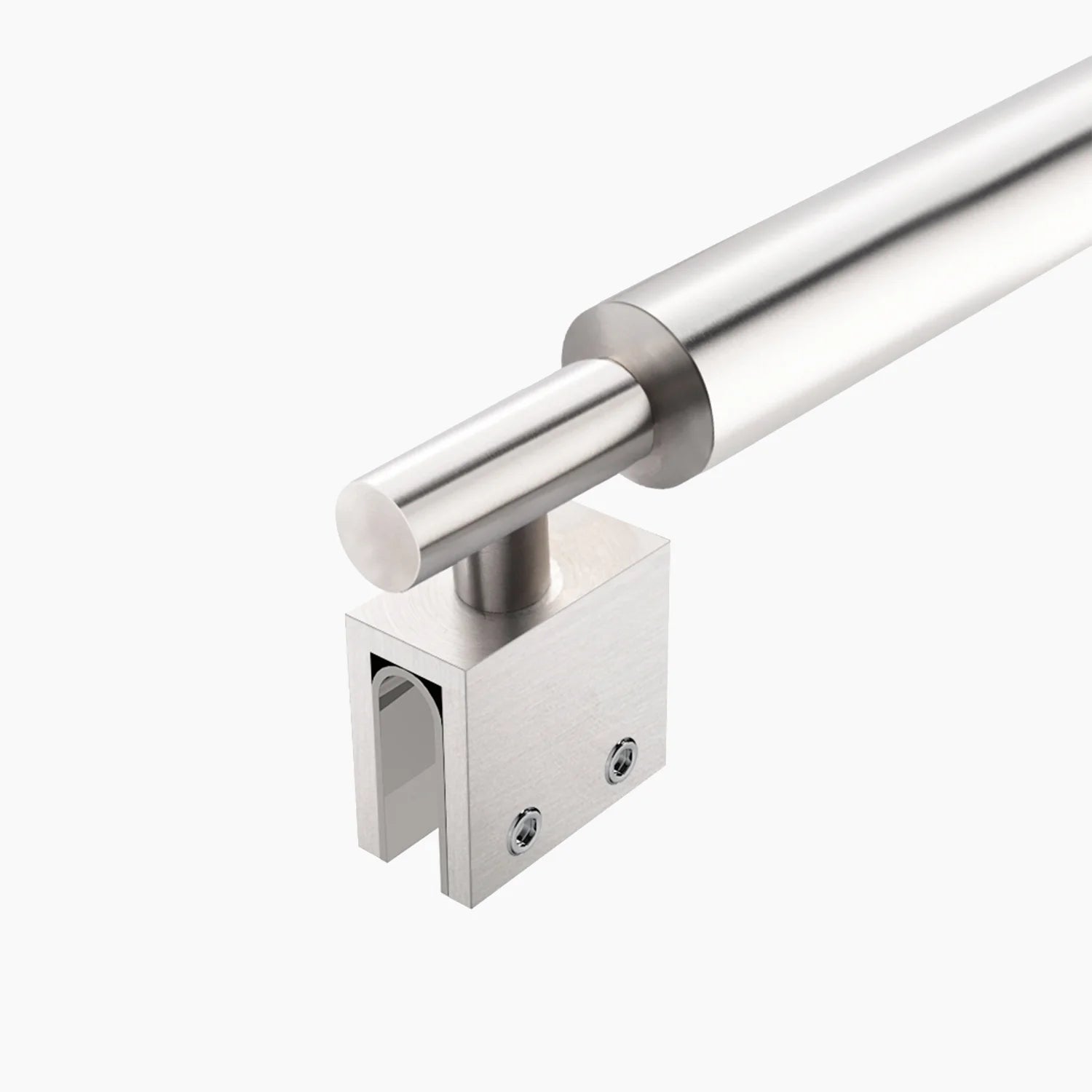 Wall-to-Glass Support Bar Wall-to-Glass Support Bar LG1-4 (Brushed Silver) - AquivaCoast #Color_Brushed Silver
