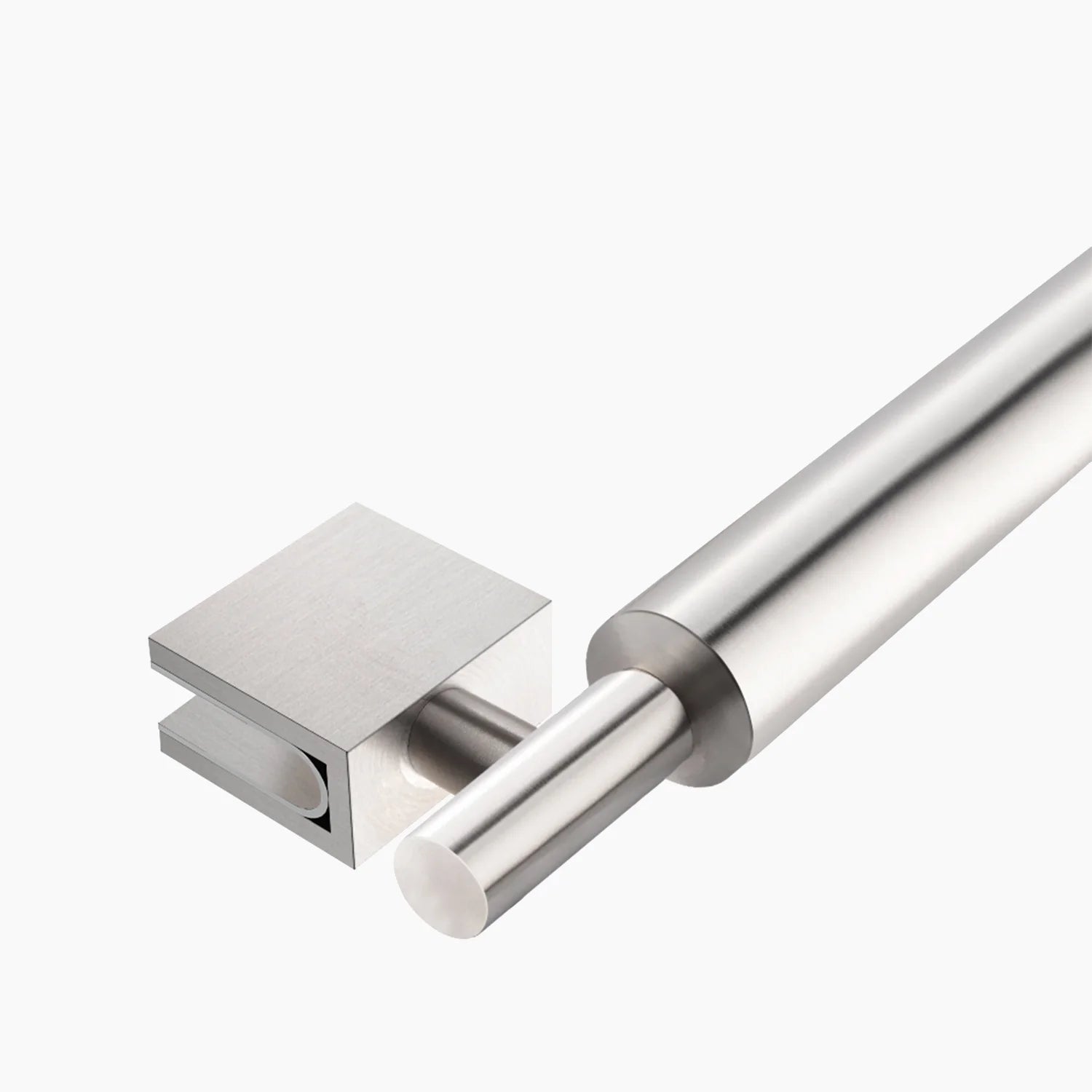 Wall-to-Glass Support Bar Wall-to-Glass Support Bar LG1-4 (Brushed Silver) - AquivaCoast #Color_Brushed Silver