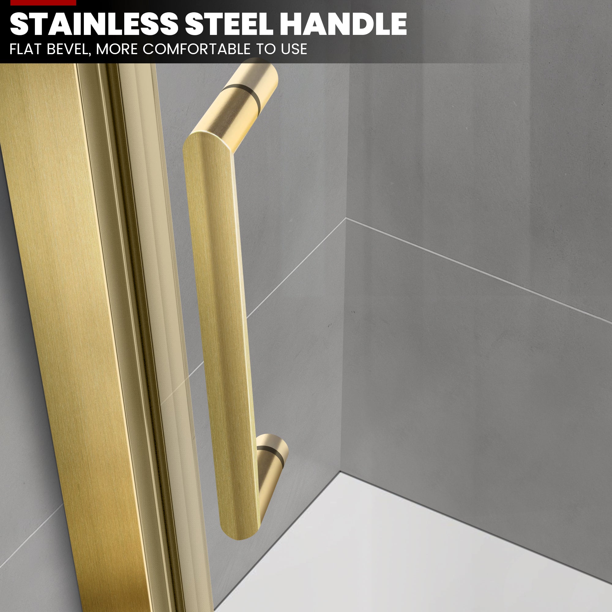 57.4"-59" x 60" Framed Sliding Tub Door Glide A5 #Color_Brushed Gold