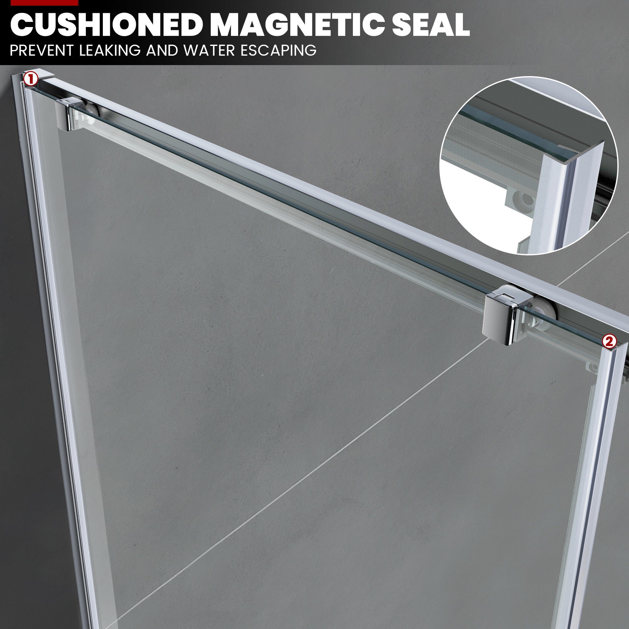 57.4"-59" x 60" Framed Sliding Tub Door Glide A4 #Color_Chrome