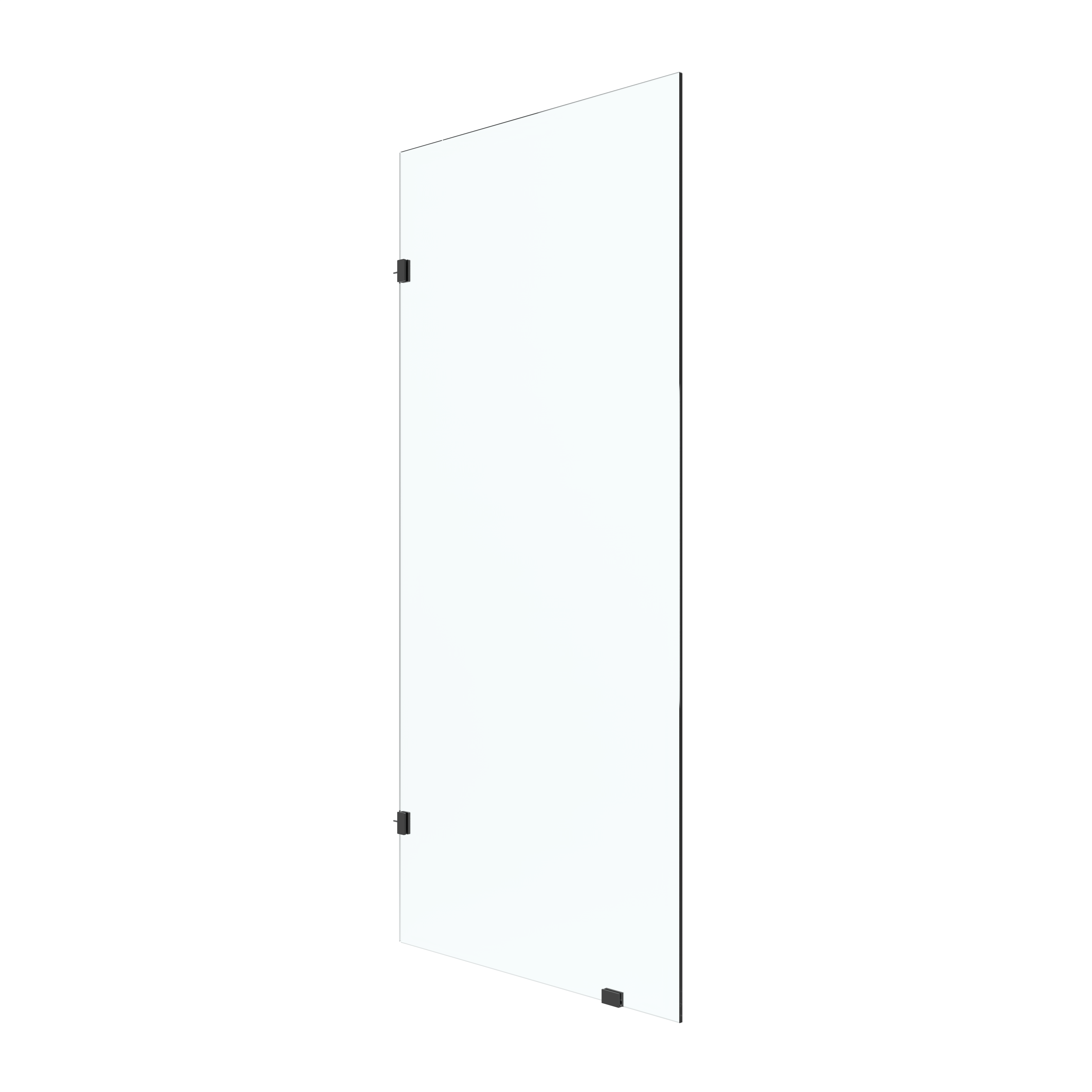 30.5"/36" x 78.75" Walk-in Frameless Shower Screen with 3/8" (10mm) Ultra-Clear Tempered Glass #Color_Matte Black