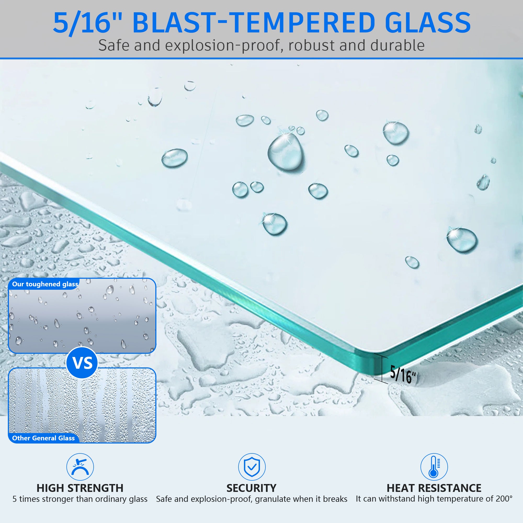 48"/58"/60"/64" W x 76" H Frameless Double Sliding Bypass Shower Door B8T B9T