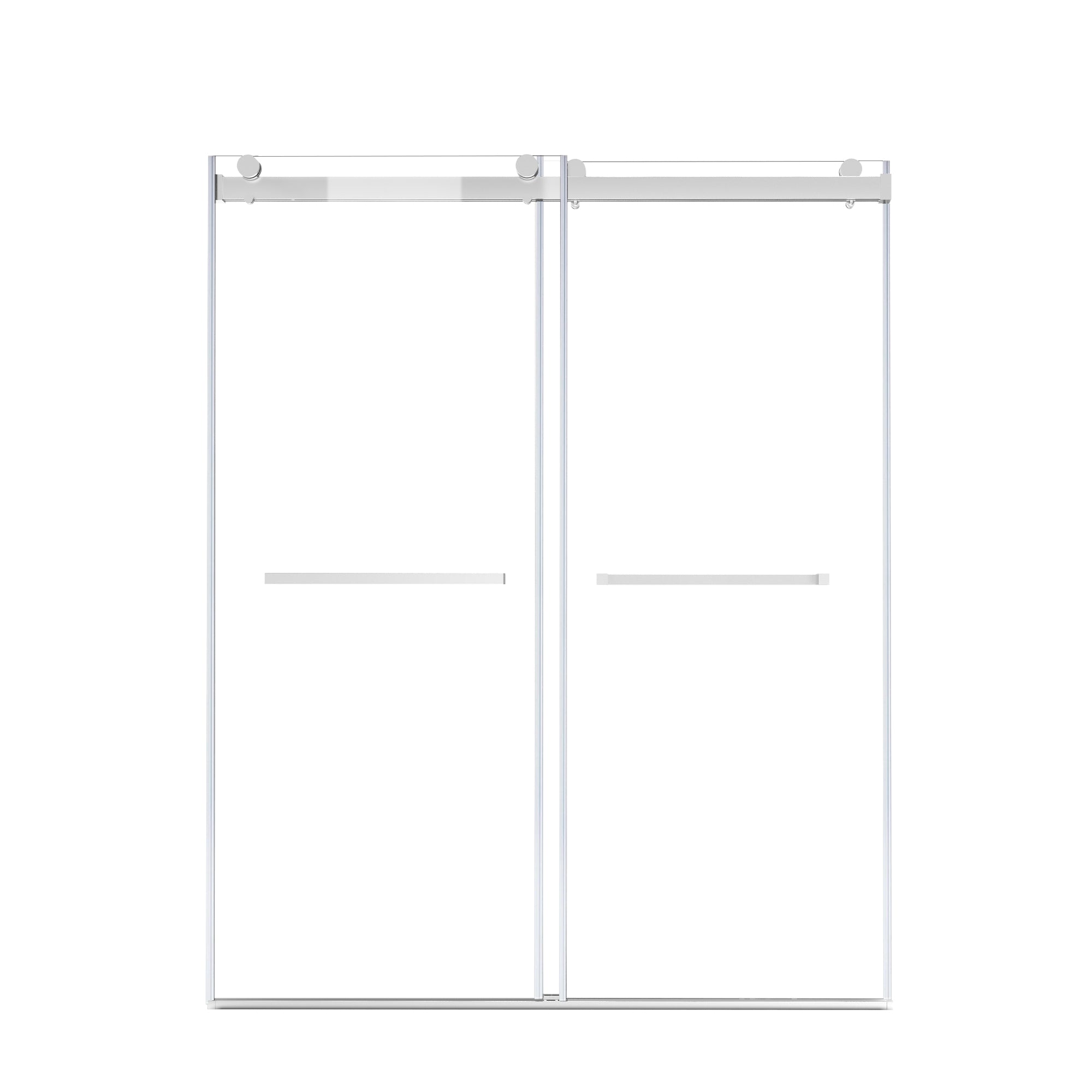 56" to 60" x 76" Frameless Double Sliding Shower Door AB10 #Color_Chrome