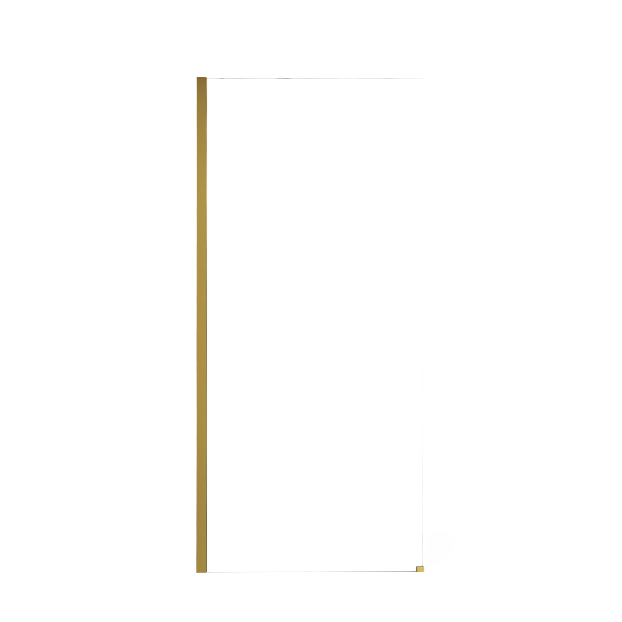 34" x 74" Walk-in Frameless Shower Screen-AB18 #Color_Brushed Gold