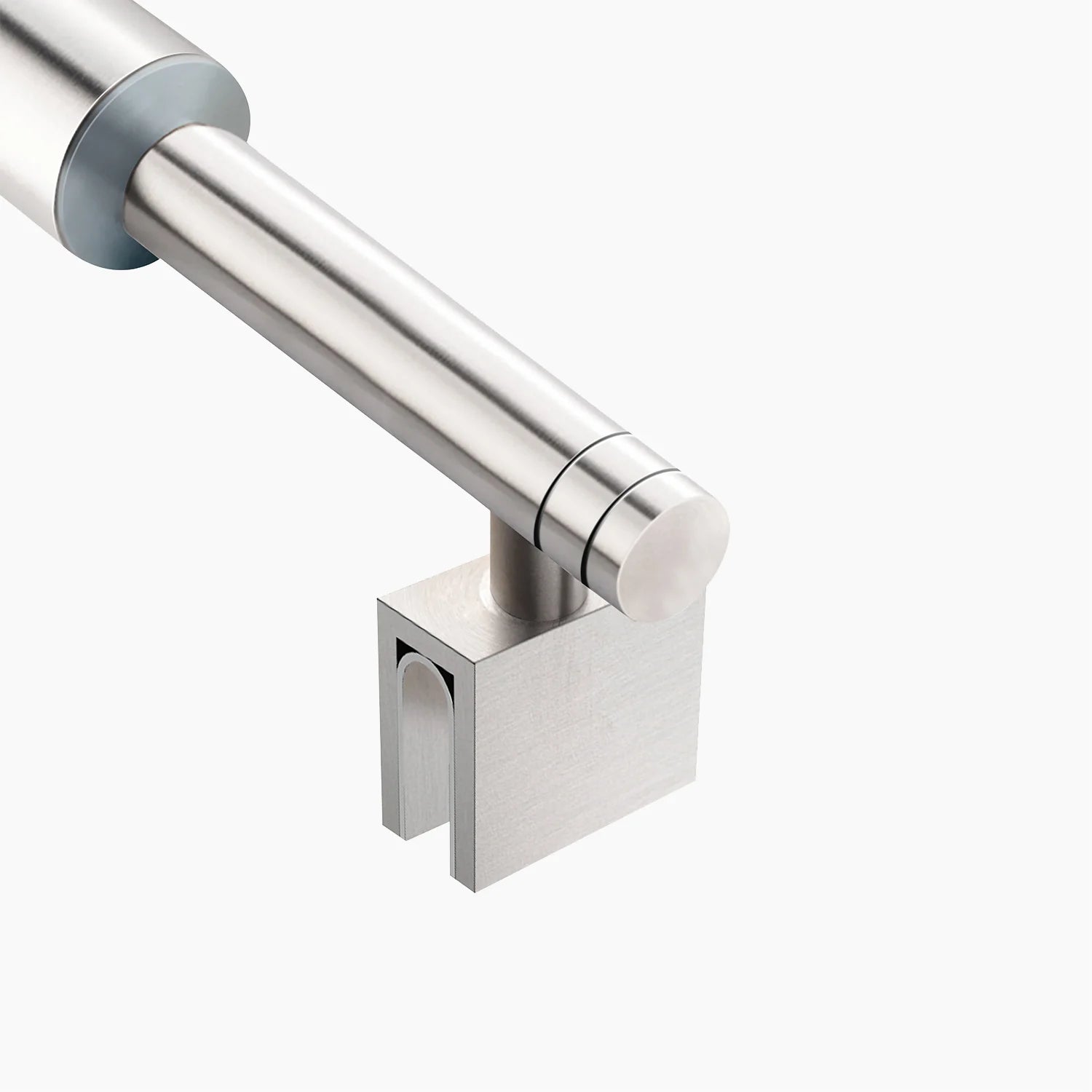 Wall-to-Glass Support Bar Wall-to-Glass Support Bar LG1-2 (Brushed Silver) - AquivaCoast #Color_Brushed Silver