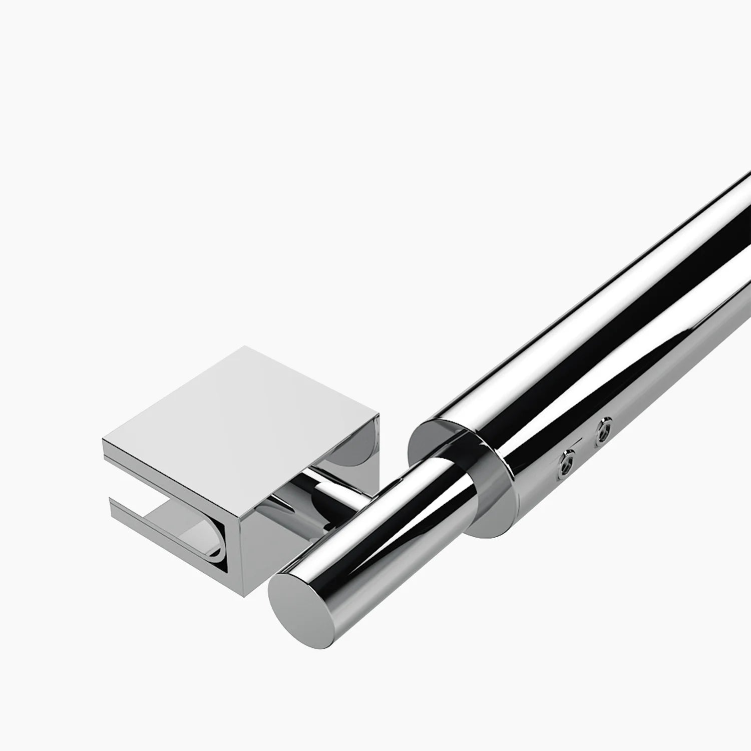 Wall-to-Glass Support Bar Wall-to-Glass Support Bar LG1-4 (Polished Chrome) - AquivaCoast #Color_Polished Chrome