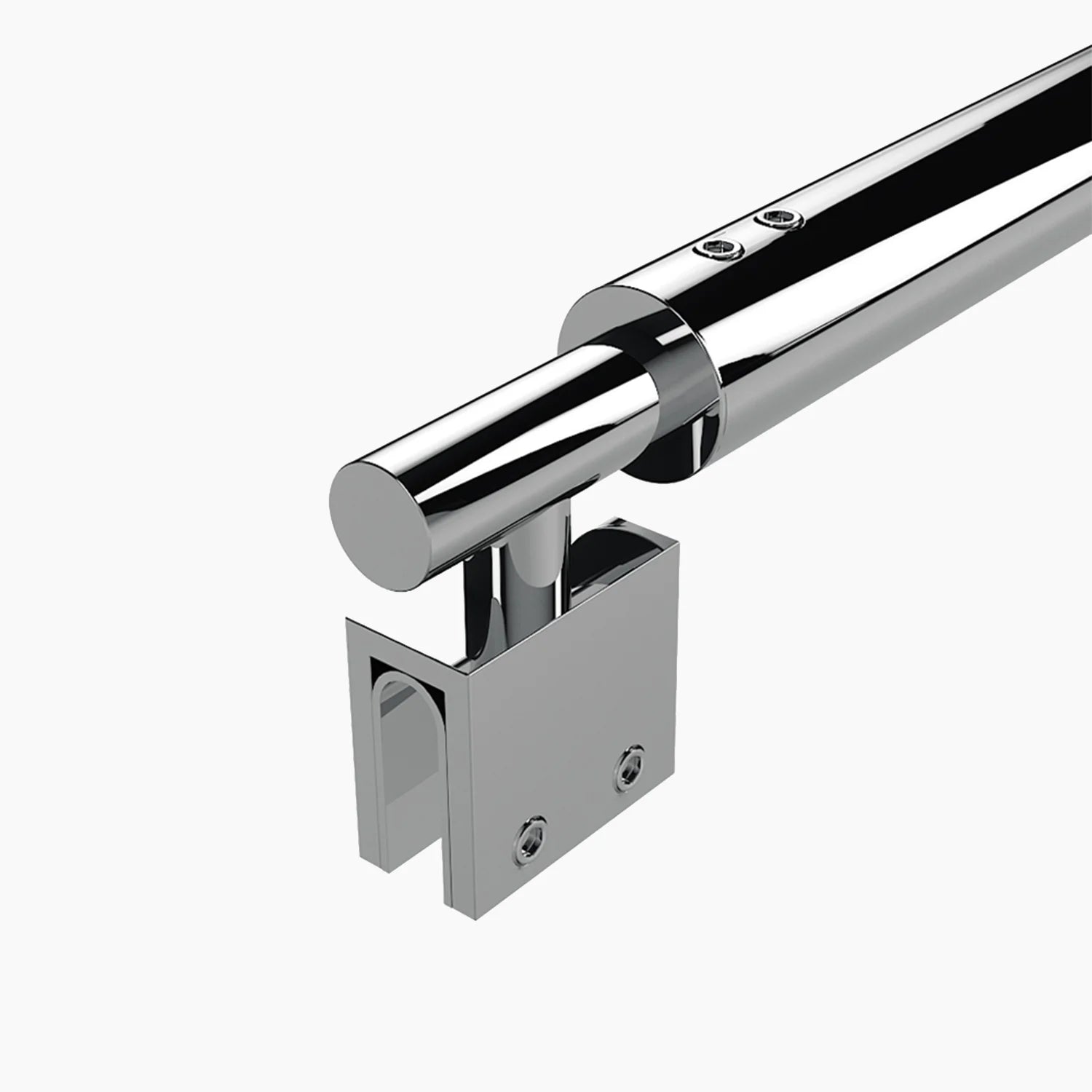 Wall-to-Glass Support Bar Wall-to-Glass Support Bar LG1-4 (Polished Chrome) - AquivaCoast #Color_Polished Chrome