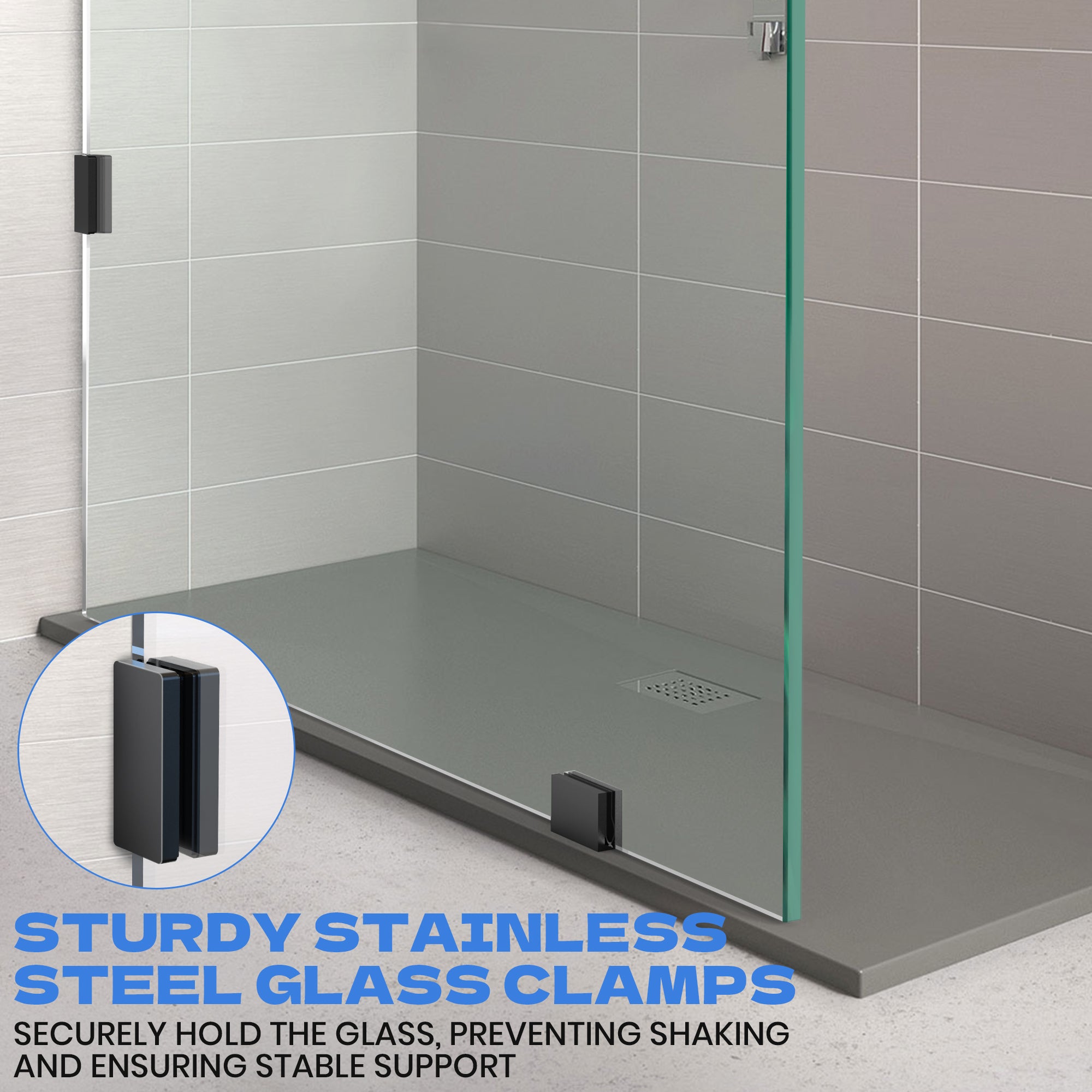 30.5"/34"/35"/36" x 78.75" Walk-in Frameless Shower Screen
