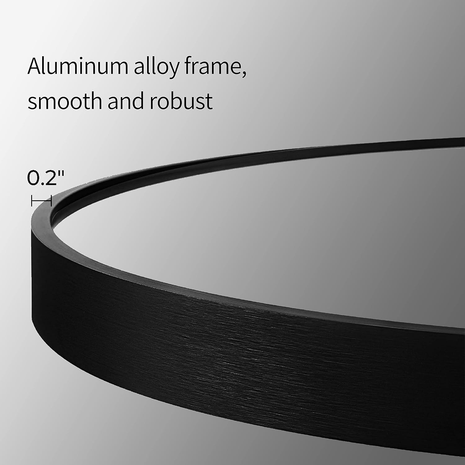 23.6 - inch, Hanging Mirror for Bathroom Bedroom Living - Room Vanity - Mirror - AquivaCoast Showers - bathroom mirror - black frame mirror - circle mirror