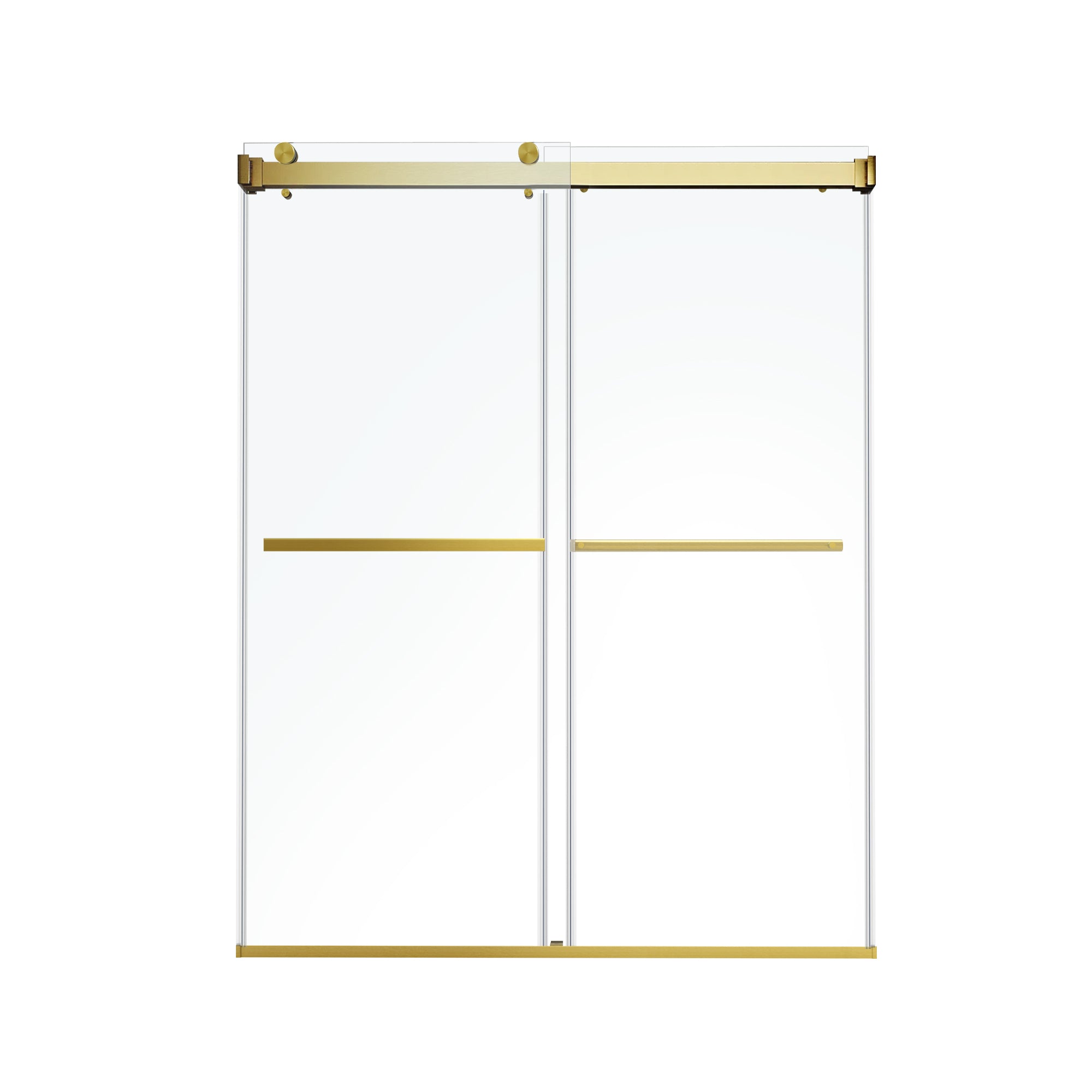 Shower Door｜Roller B8T - Shower Door - AquivaCoast - 76 inch height - 8mm glass - Brushed Gold