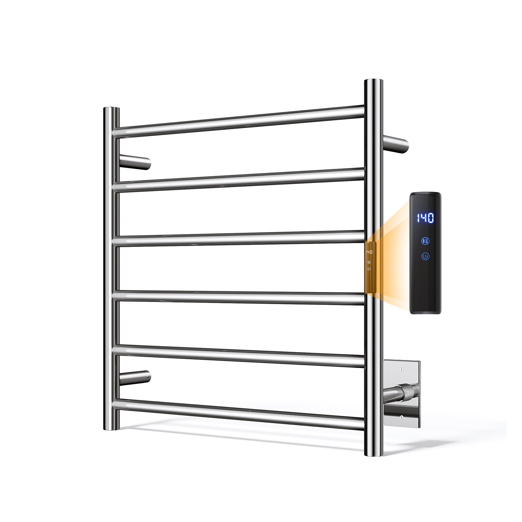 23.6" x 24.4" Electric Heated Towel Bar #Color_Chrome