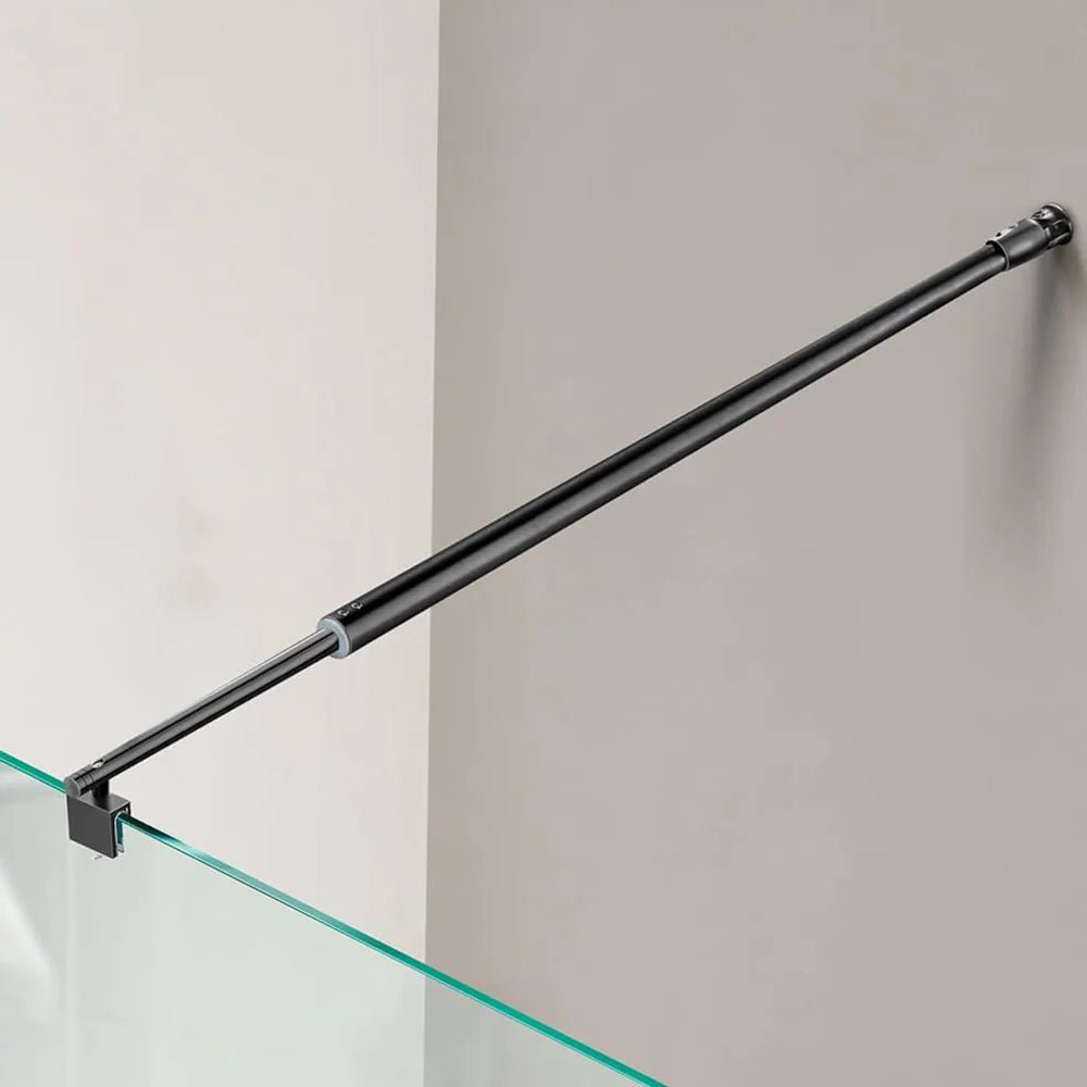 Wall-to-Glass Support Bar Wall-to-Glass Support Bar LG1-2 (Matte Black) - AquivaCoast