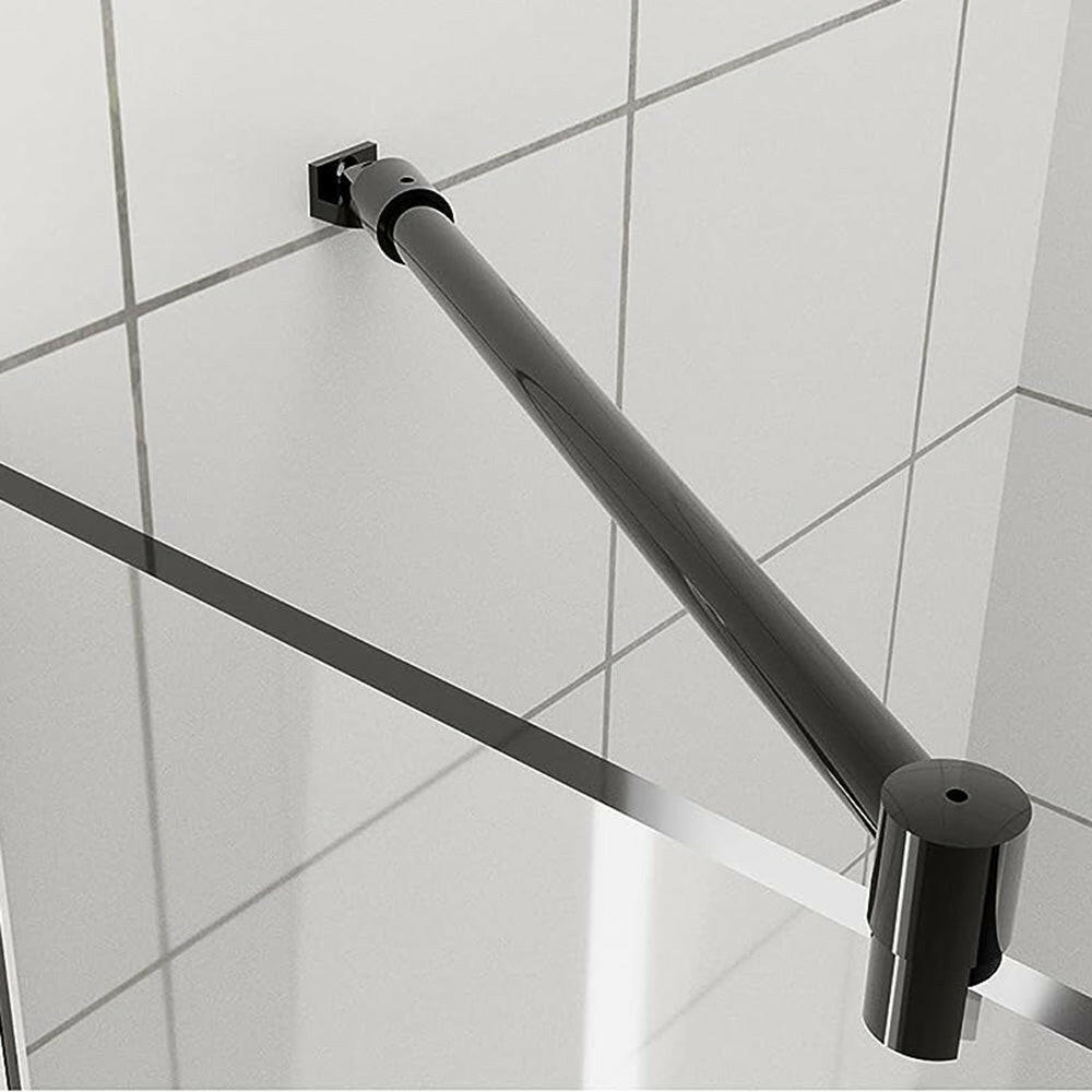 Wall-to-Glass Support Bar Wall-to-Glass Support Bar LG1-3 (Matte Black) - AquivaCoast