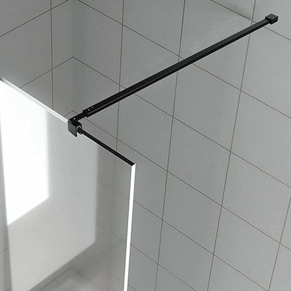 Wall-to-Glass Support Bar Wall-to-Glass Support Bar LG1-5 (Matte Black) - AquivaCoast