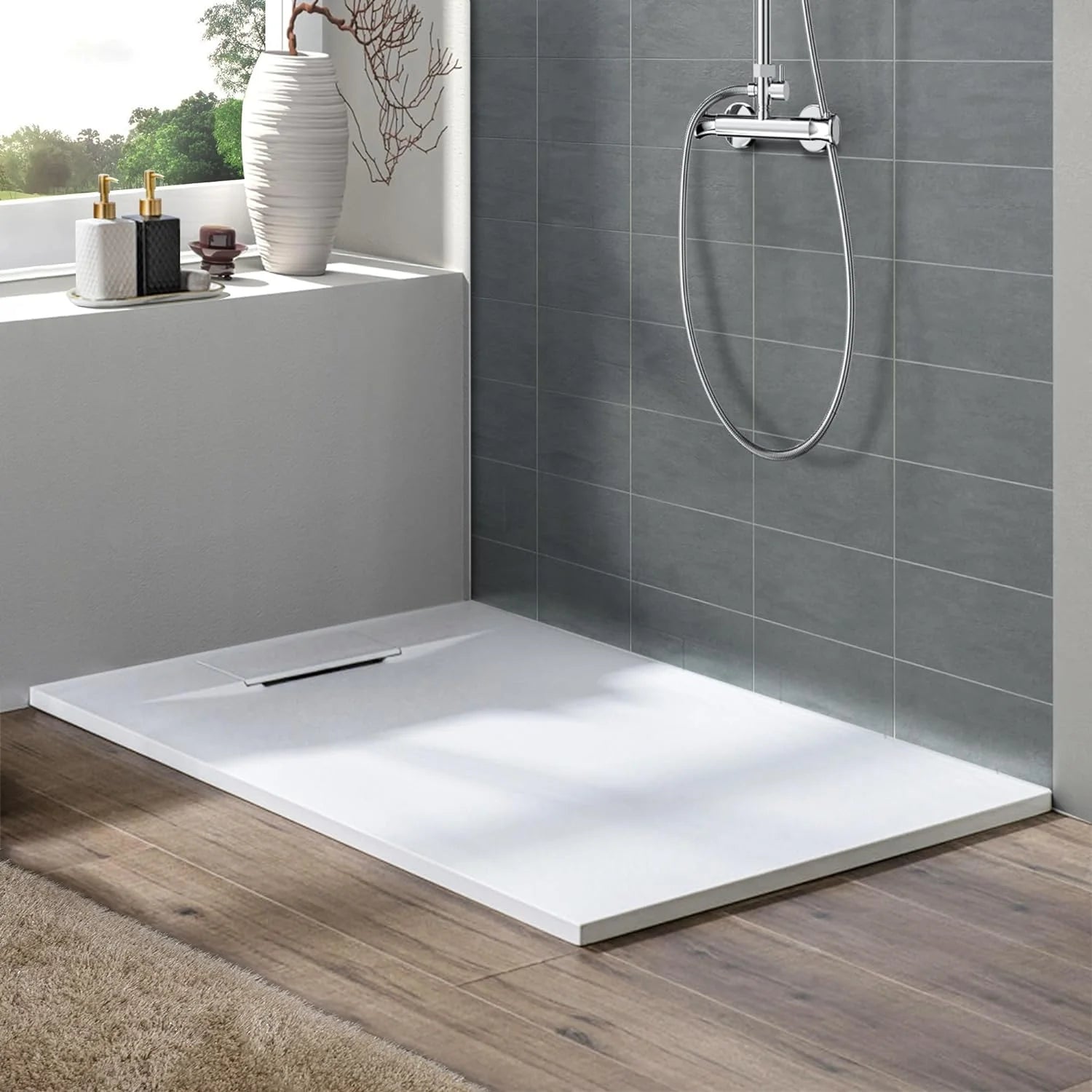 Shower Base Shower Base DP02 (White) - AquivaCoast