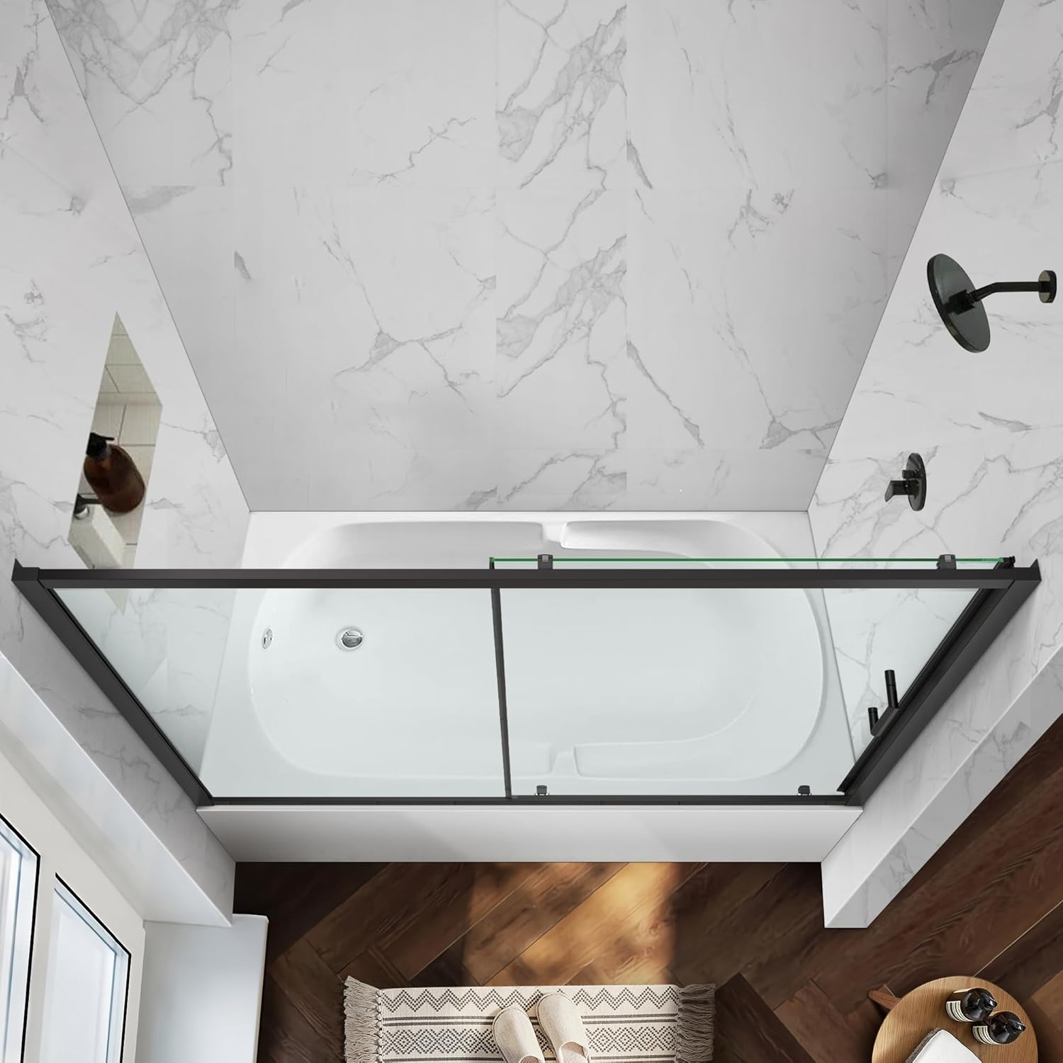 Bathtub Door｜Glide A3 - Bathtub Door - AquivaCoast - Bathtub Door - Sliding - 