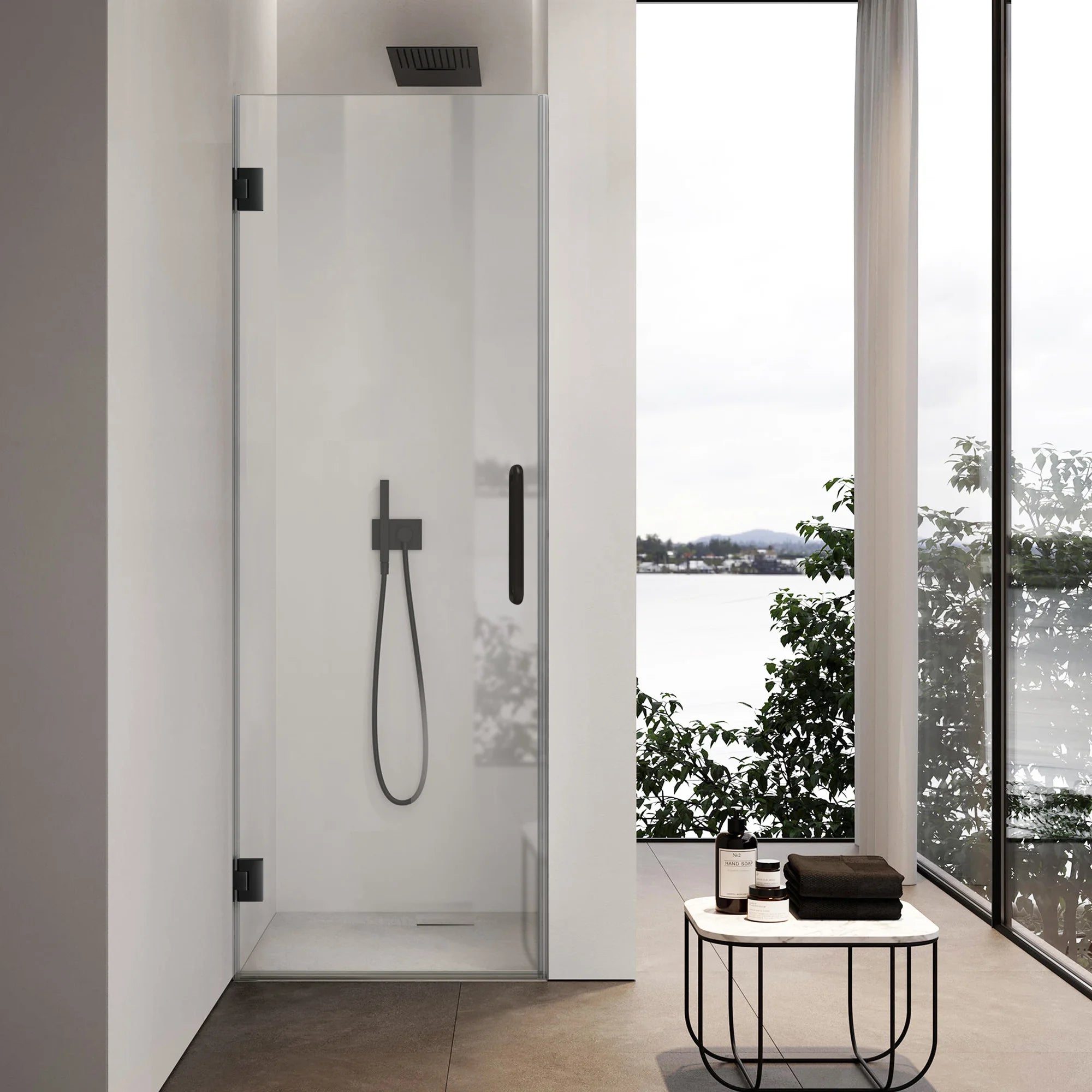 24x72 shower door, 28x72 shower door, 30x72 shower door, 32x72 shower door, hinged single shower door