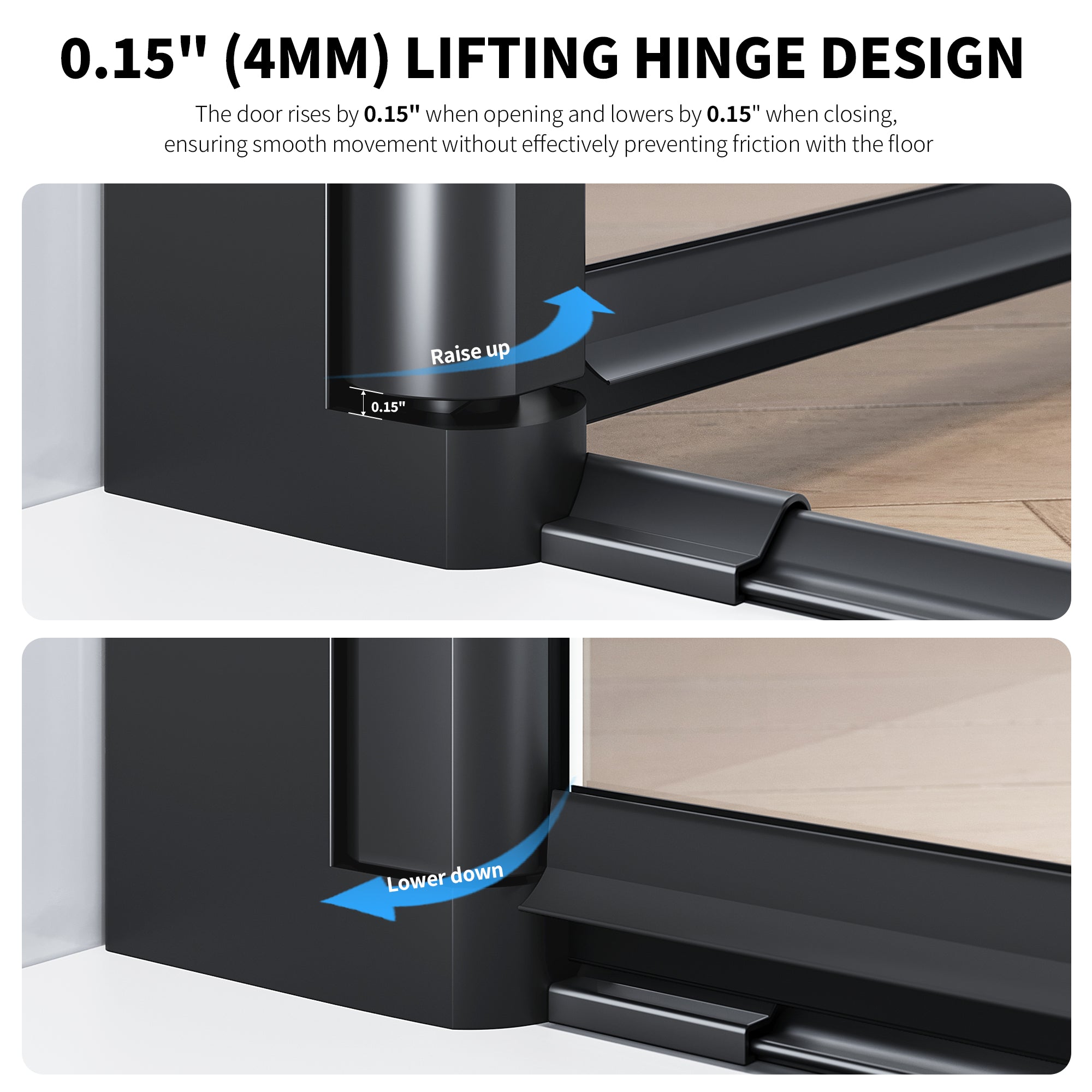 24"/28"/32"/34" x 72" Pivot Shower Door Clear Tempered Glass with Easy-Clean