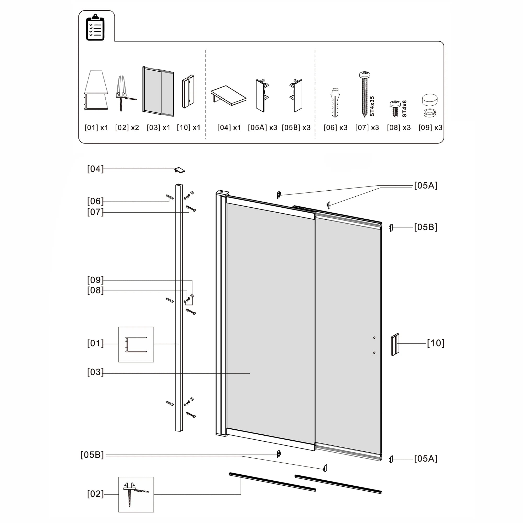 Bathtub Door Breeze B16 - AquivaCoast