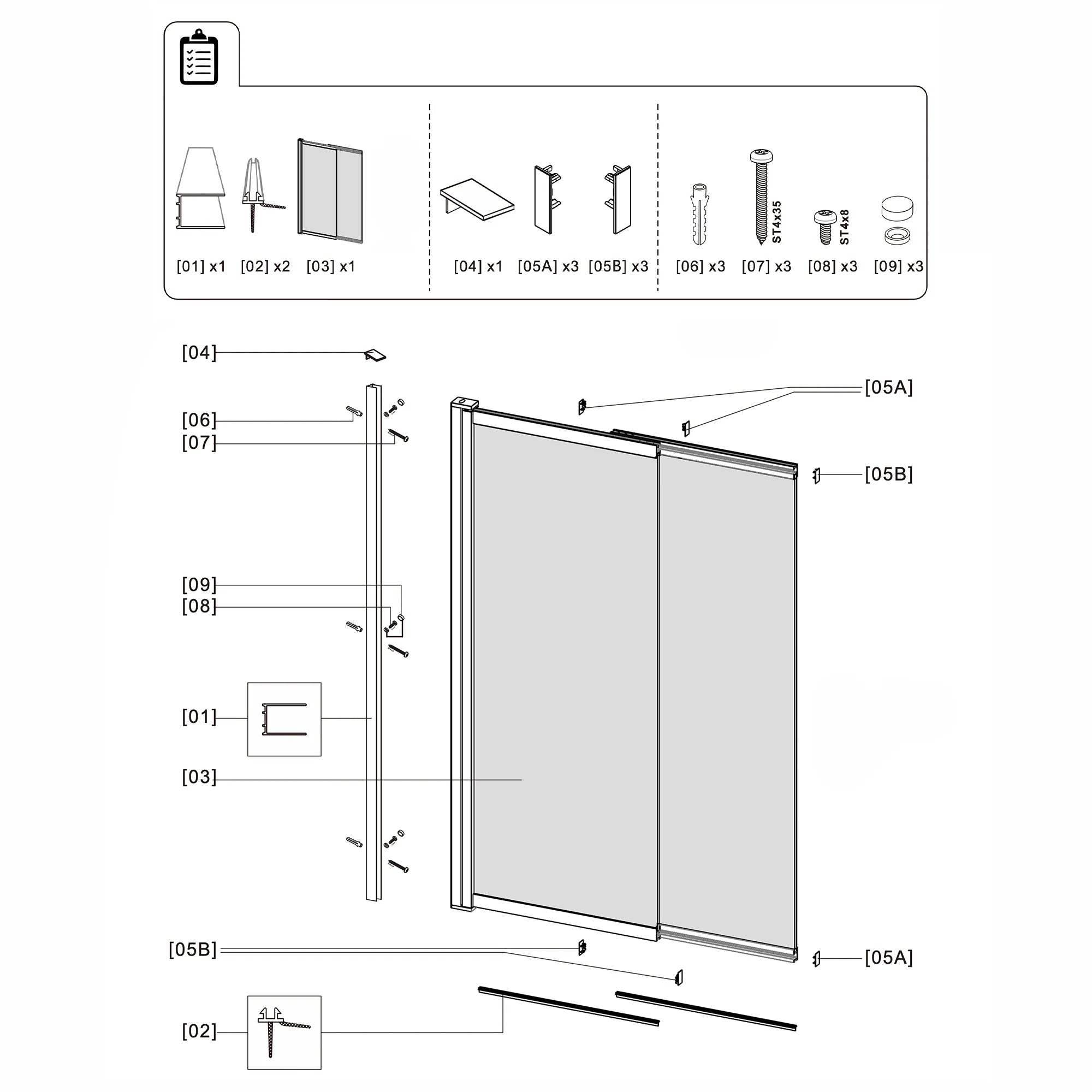 Bathtub Door Breeze B5 - AquivaCoast