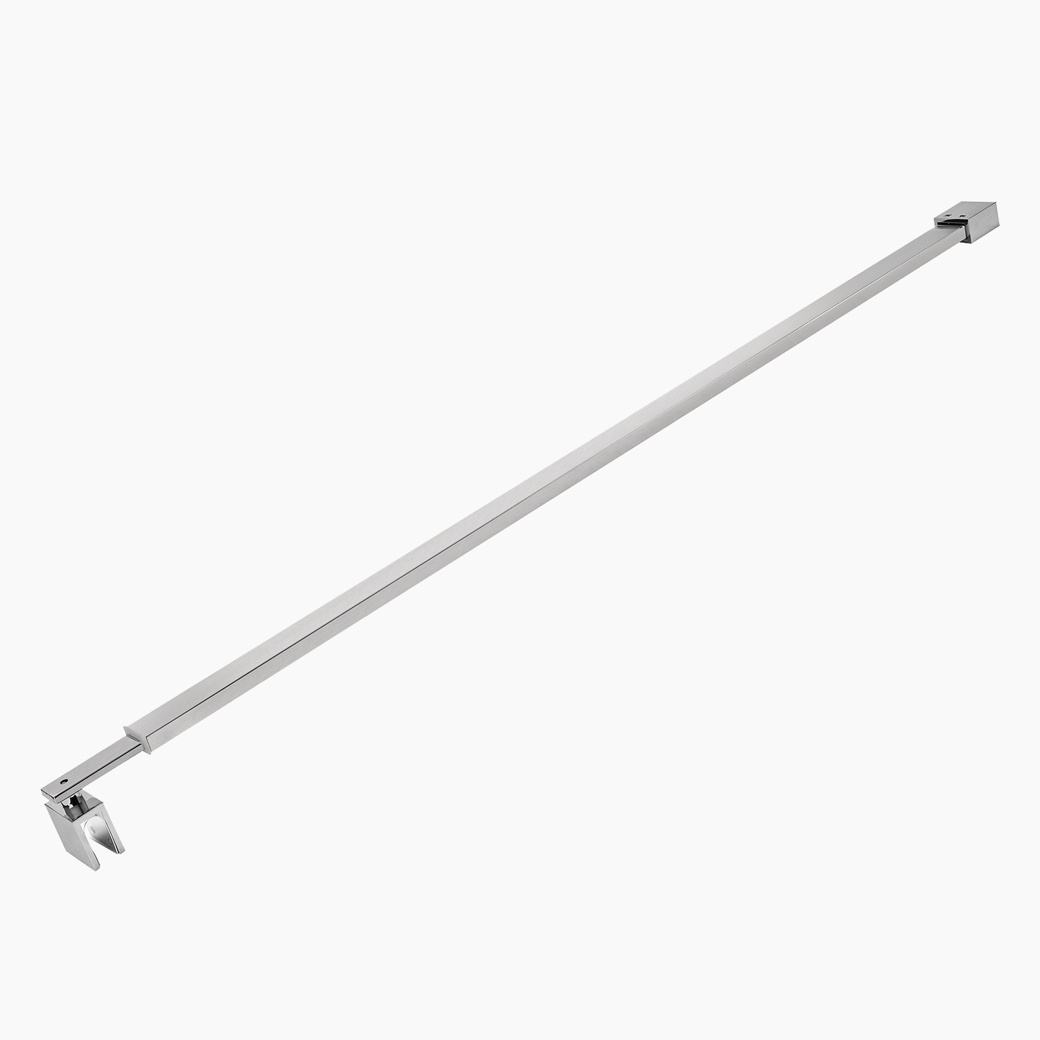 Wall-to-Glass Support Bar Wall-to-Glass Support Bar LG1-5 (Brushed Silver) - AquivaCoast