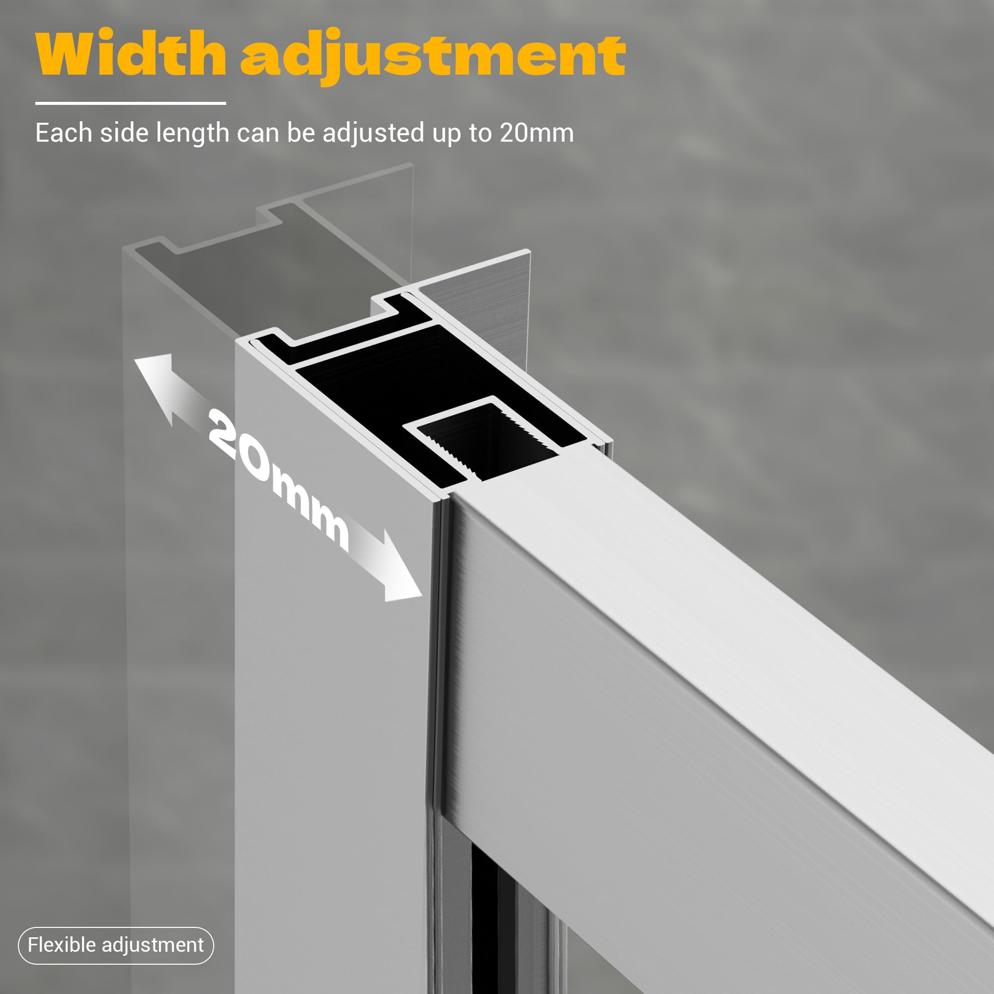 34" L x 34" W x 76" H, 36" L x 36" W x 76" H Sliding Corner Shower Enclosure #Color_Brushed Nickel